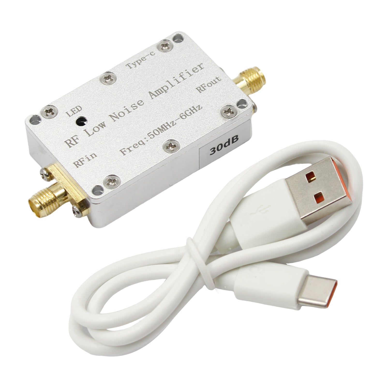 50m-6GHz Radio Frequency Low Noise Amplifier 30dB High-Gain Front LNA Signal
