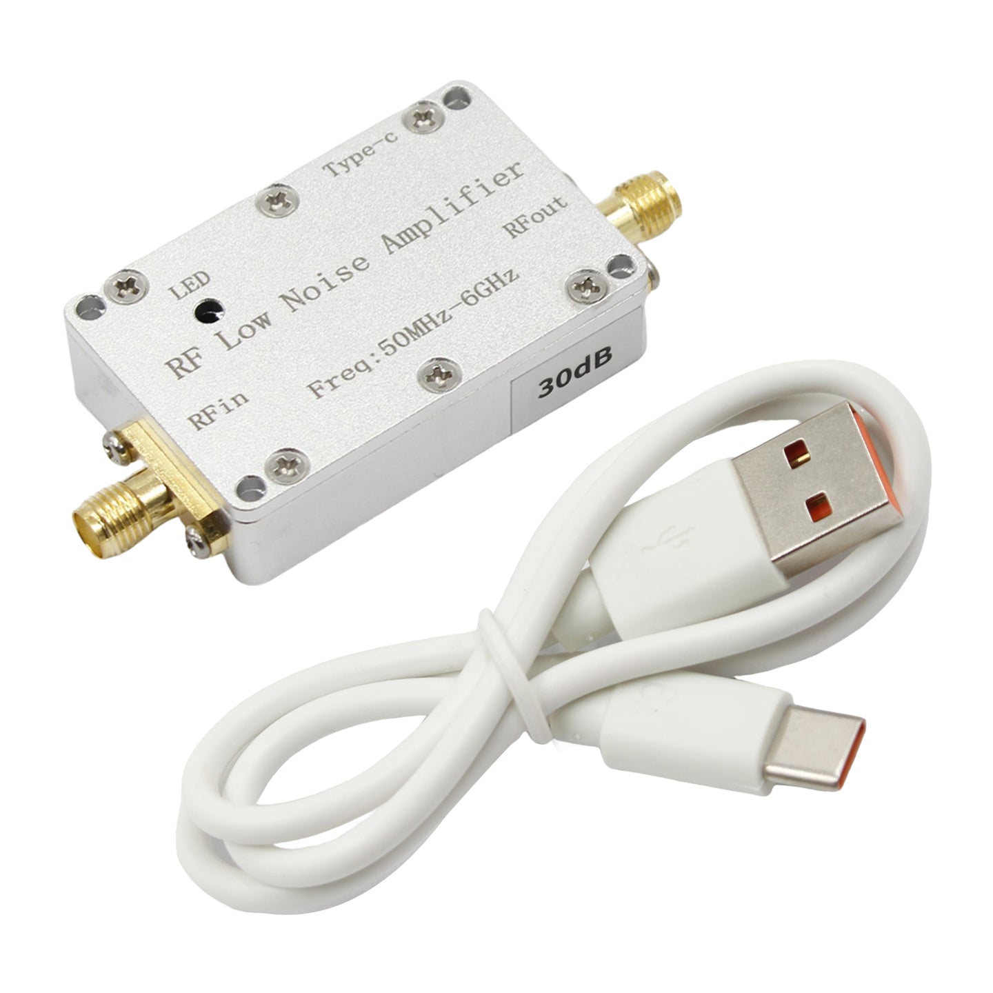 50m-6GHz Radio Frequency Low Noise Amplifier 30dB High-Gain Front LNA Signal