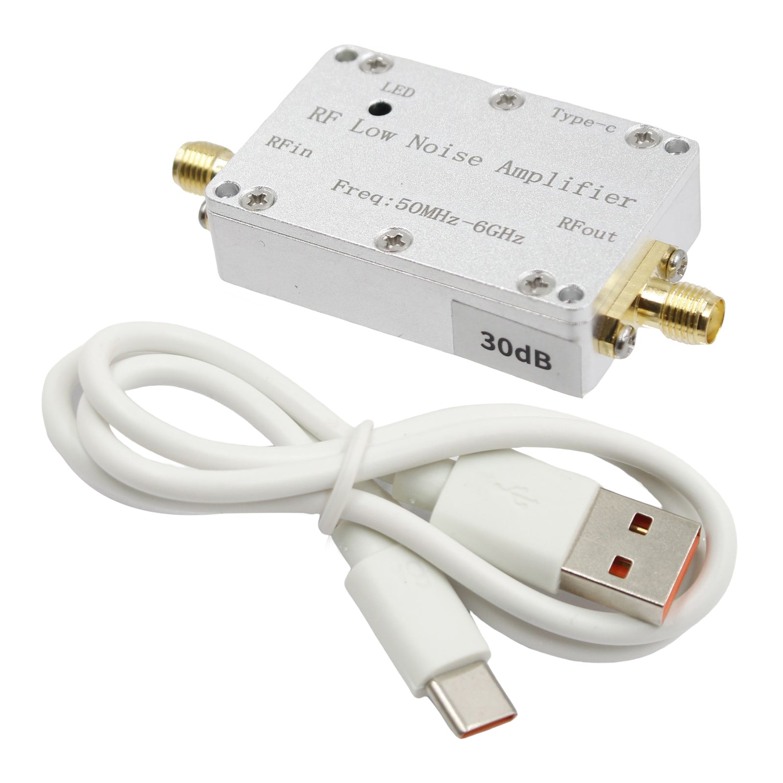 50m-6GHz Radio Frequency Low Noise Amplifier 30dB High-Gain Front LNA Signal