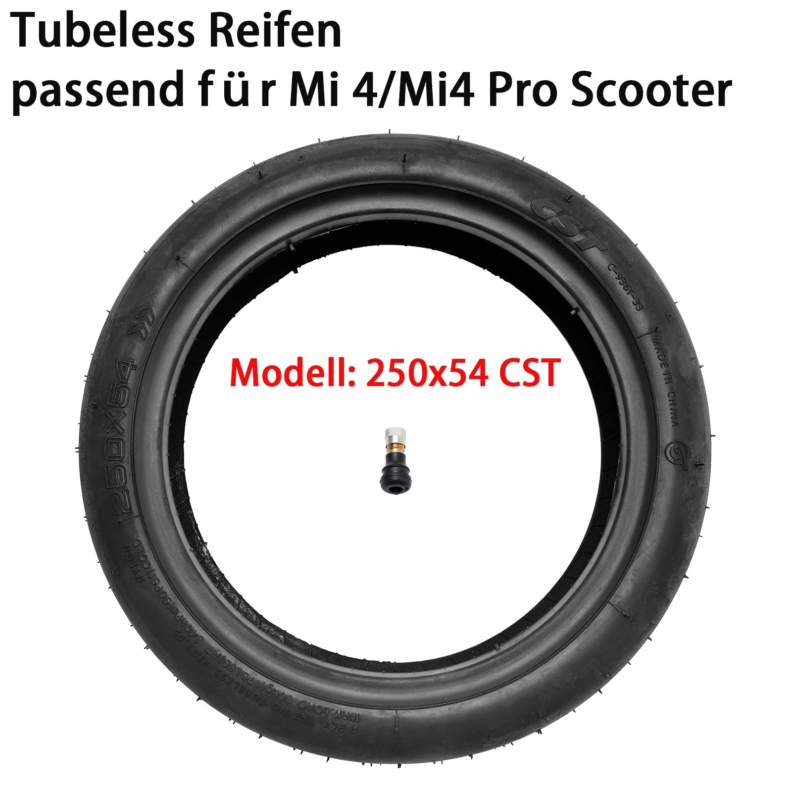 250x54 CST E-Scooter Tubeless Thickened Tyre for Xiaomi 4/Mi4 Pro (Copy)
