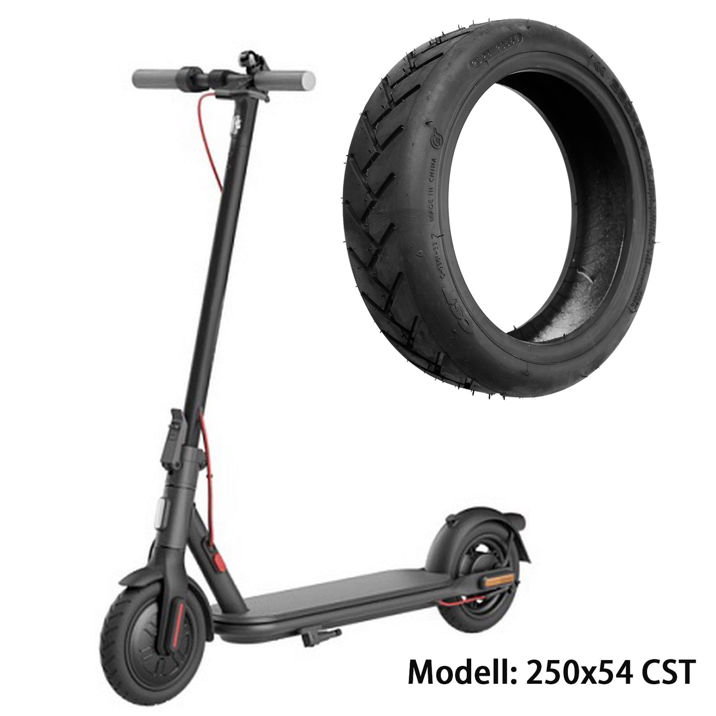 250x54 CST E-Scooter Tubeless Thickened Tyre for Xiaomi 4/Mi4 Pro