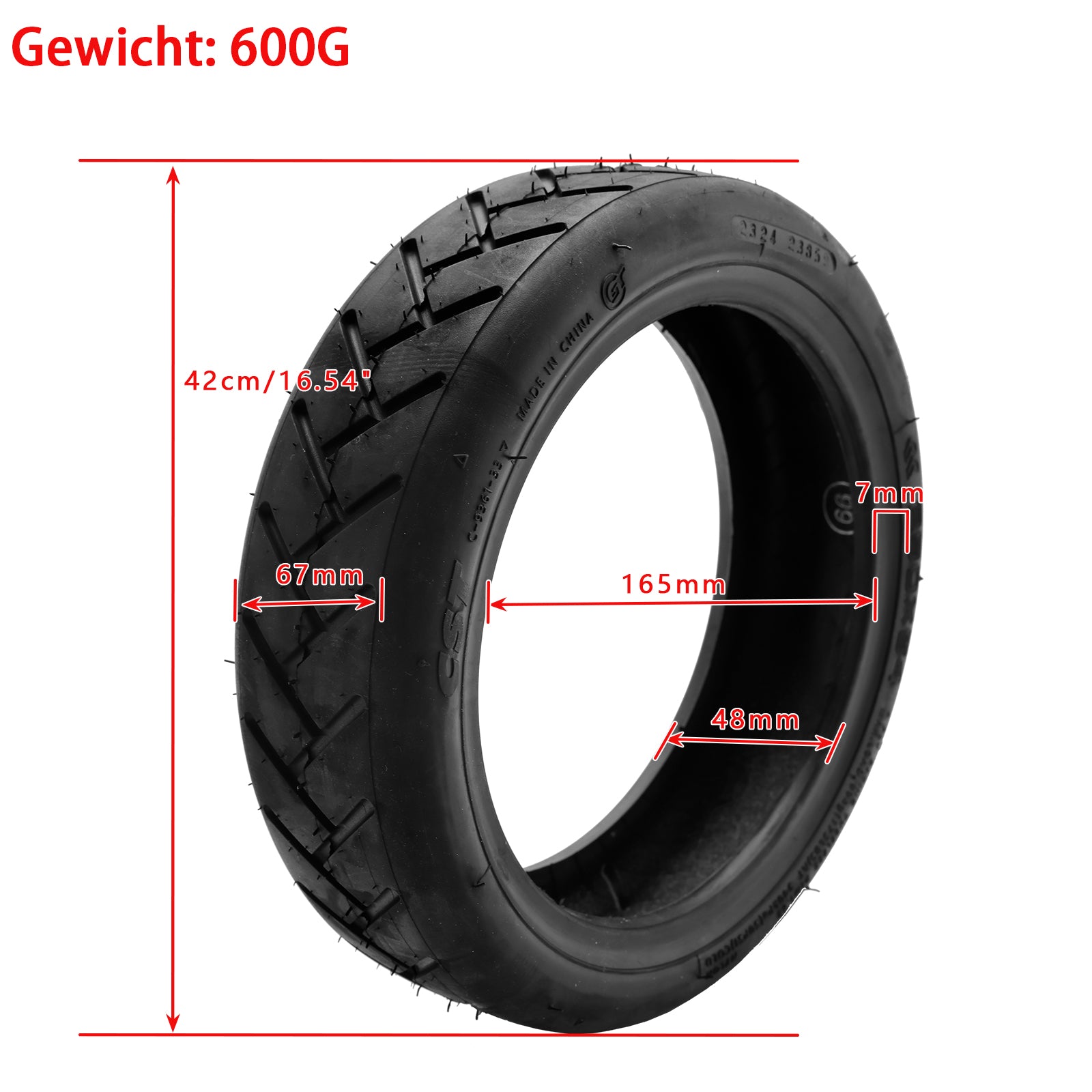 250x54 CST E-Scooter Tubeless Thickened Tyre for Xiaomi 4/Mi4 Pro (Copy)