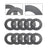 65MM Excavator Bucket Pin Shims Kit For Cat Deere 130G Kobelco Hitachi Case