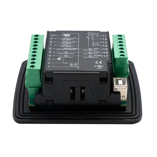 DC30D Diesel Generator Controller, Auto Start Module with LCD Display & USB Port, 8-36V