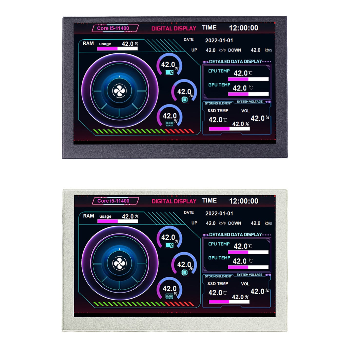 5-inch Chassis Sub-Screen IPS HD Smart Display USB Desktop Sub-Screen Type-C PC