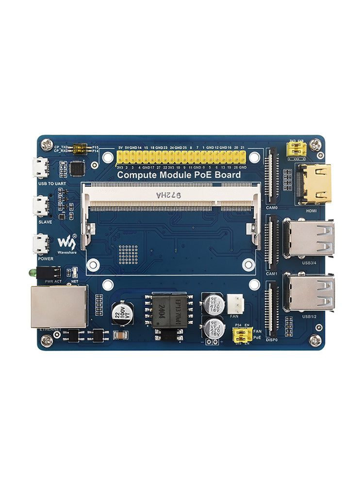 Raspberry Pi Compute Module Expansion Board CM4S/CM3/3Lite/3+ POE Power Supply