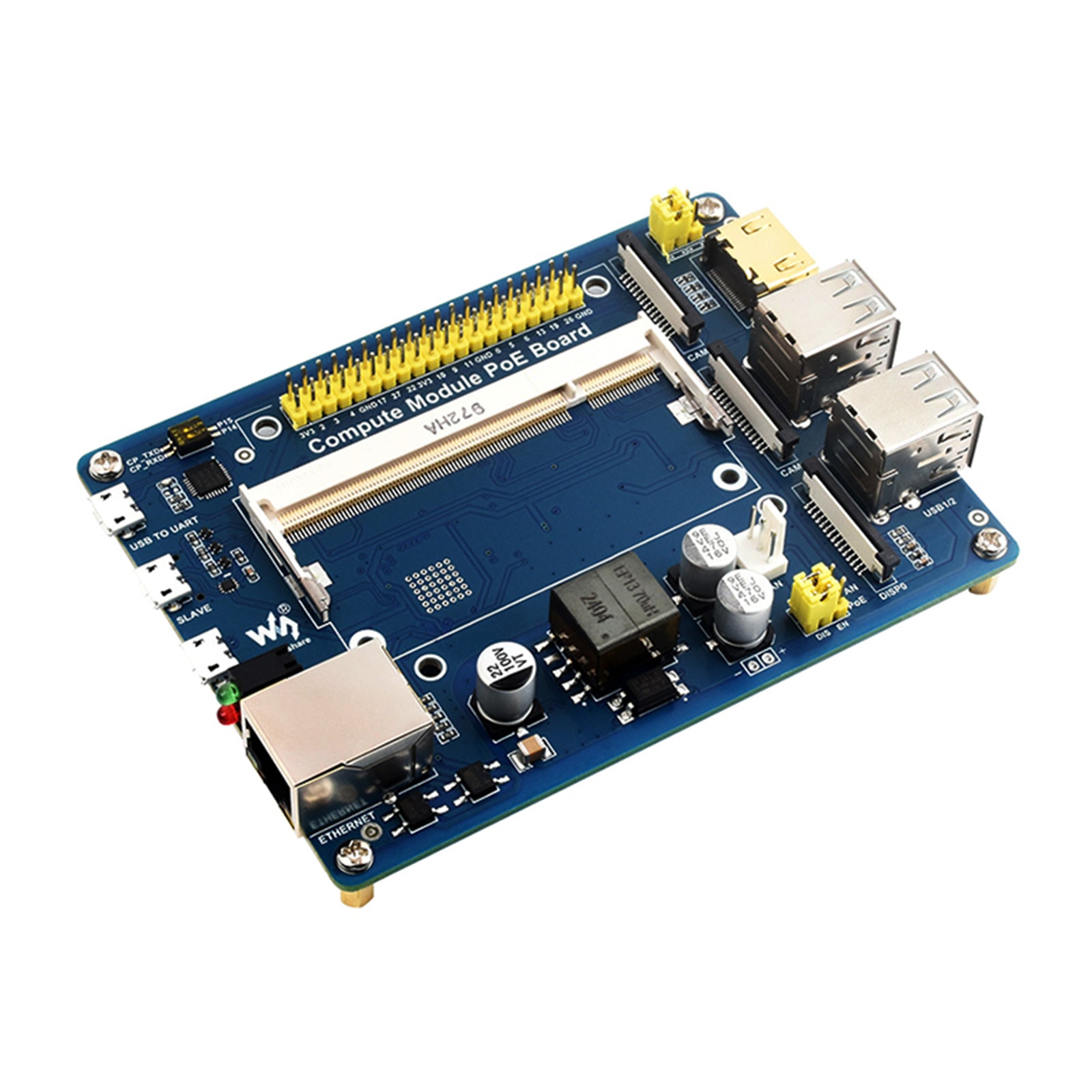 Raspberry Pi Compute Module Expansion Board CM4S/CM3/3Lite/3+ POE Power Supply