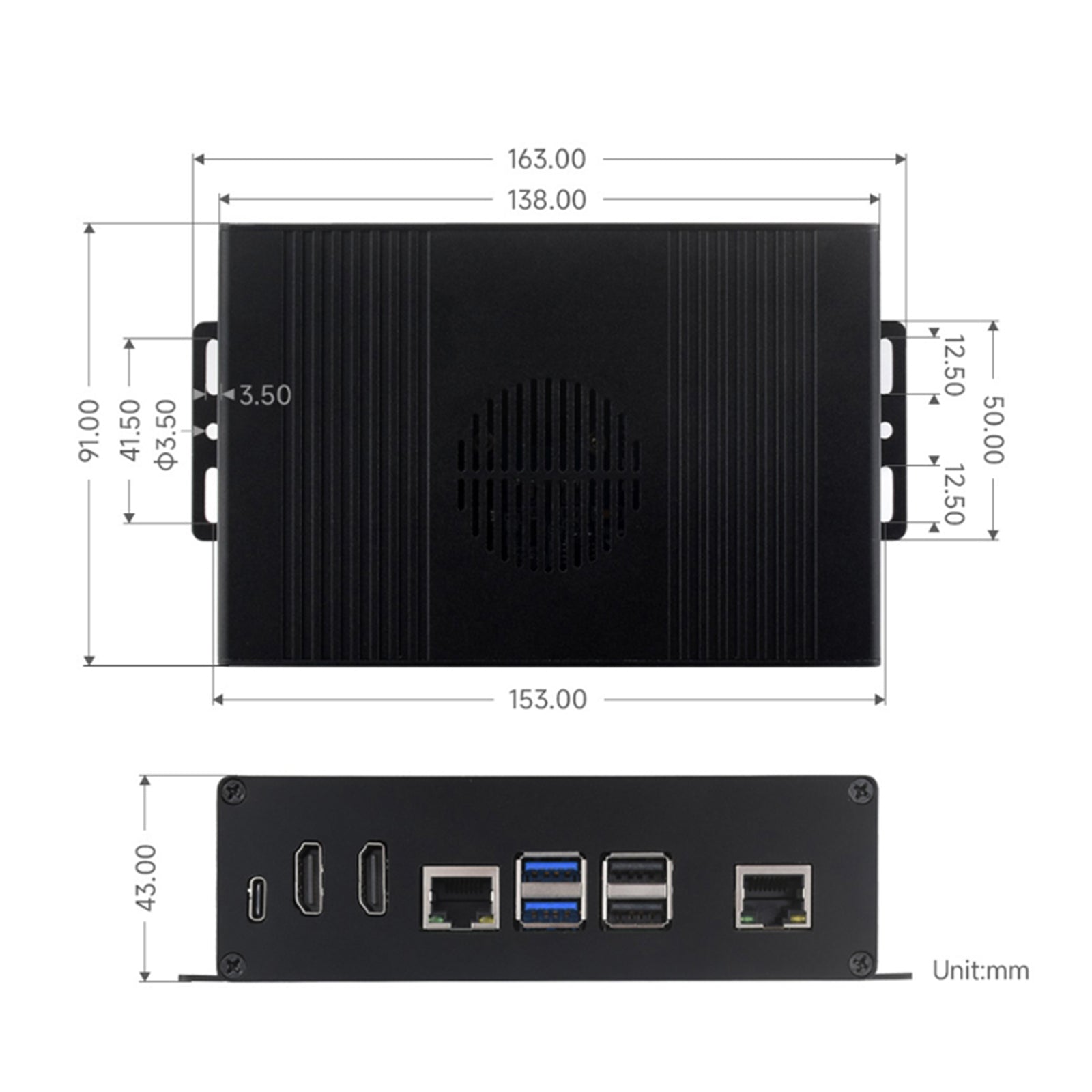 Raspberry Pi 5 Multi-Function Extension All-in-One PCIE Extension Plate HDMI