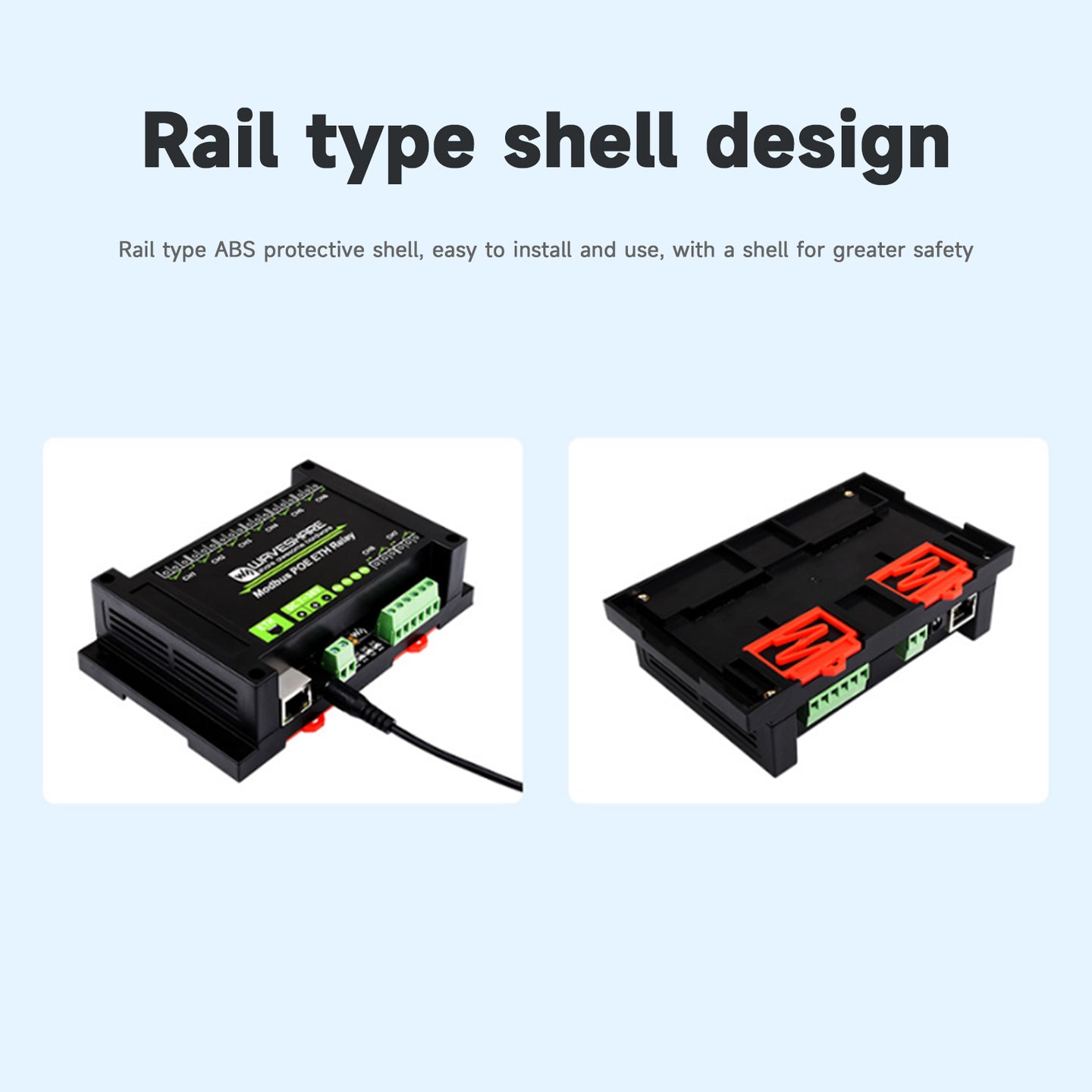 Industrial 8-Channel Ethernet Relay Module Modbus RTU/TCP Protocol Poe Ethernet