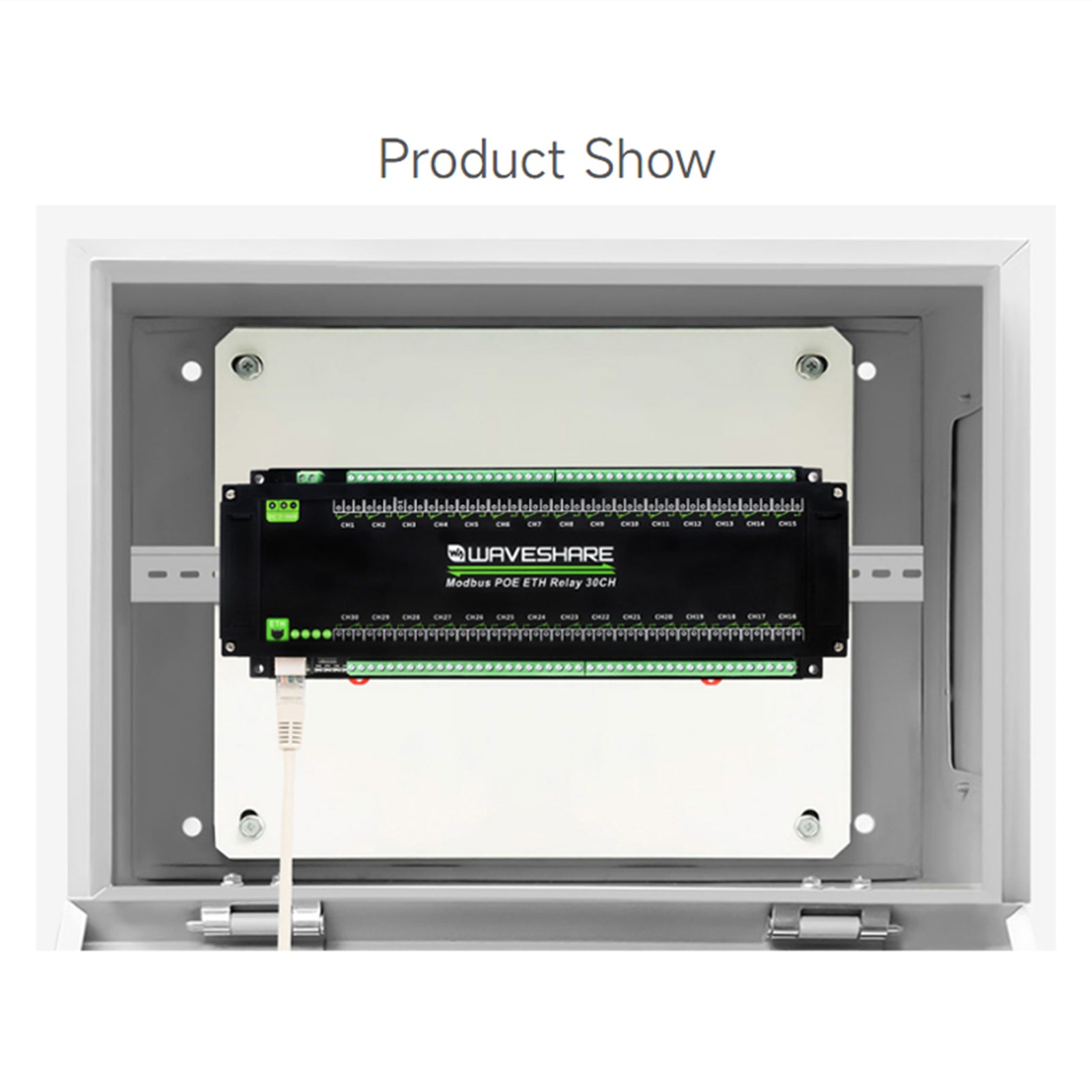 Industrial 30-Channel Ethernet Relay Module Modbus RTU/TCP Protocol Poe Ethernet