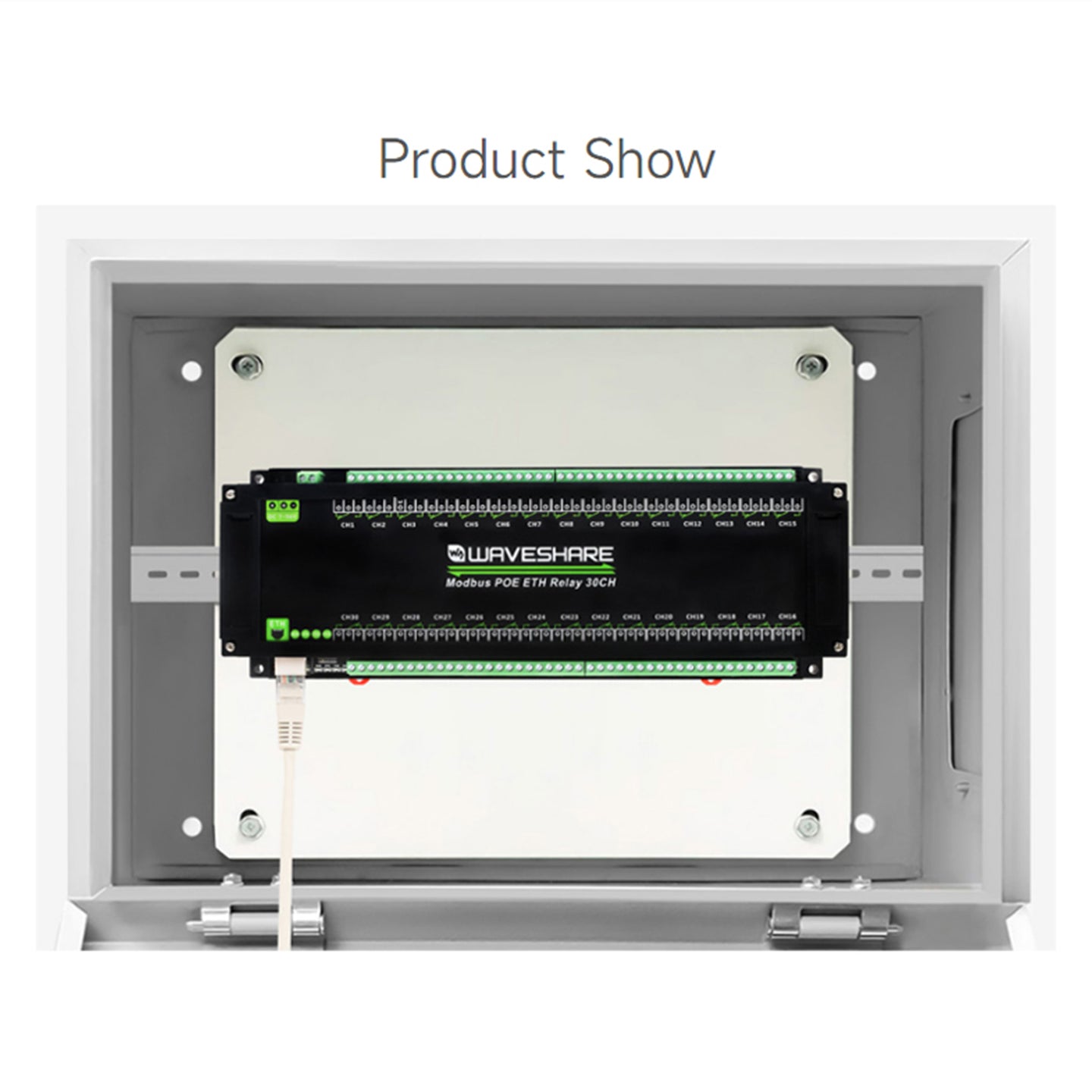 Industrial 30-Channel Ethernet Relay Module Modbus RTU/TCP Protocol Poe Ethernet
