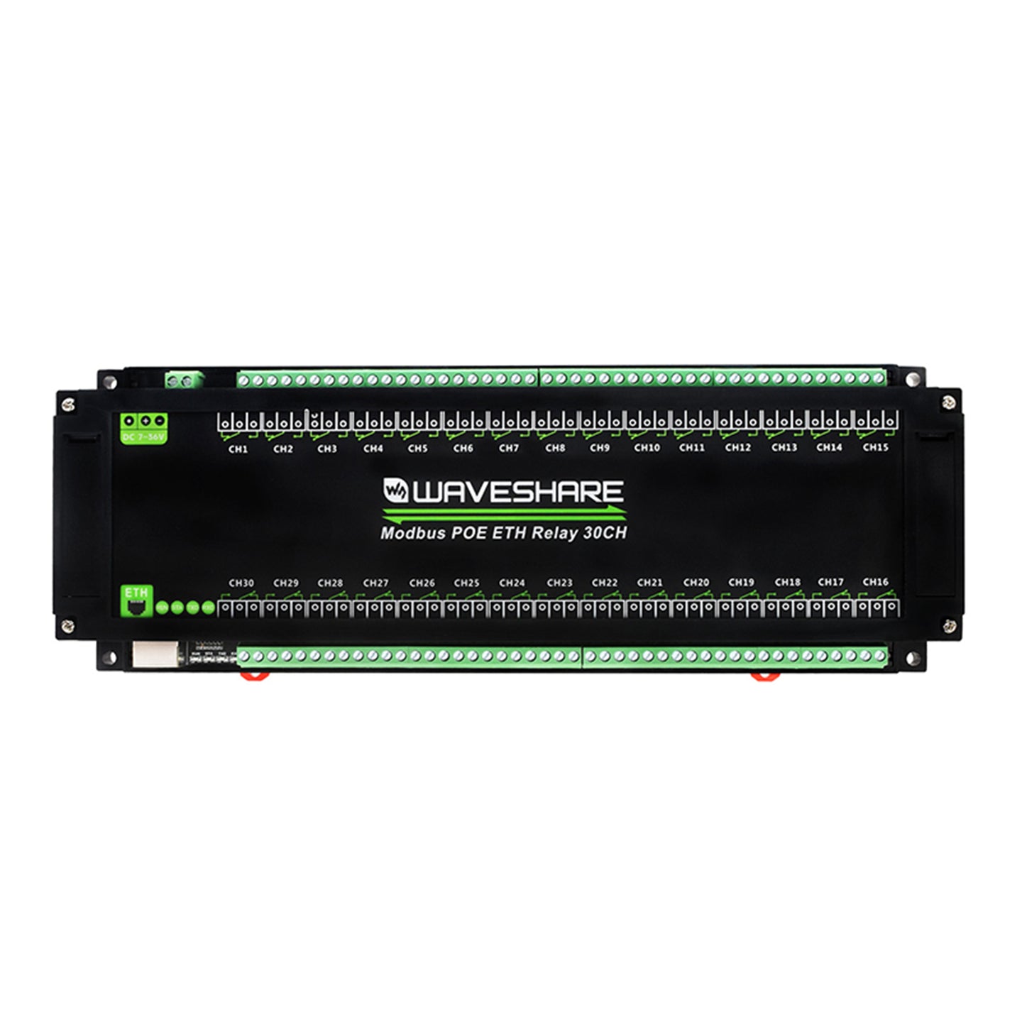 Industrial 30-Channel Ethernet Relay Module Modbus RTU/TCP Protocol Poe Ethernet