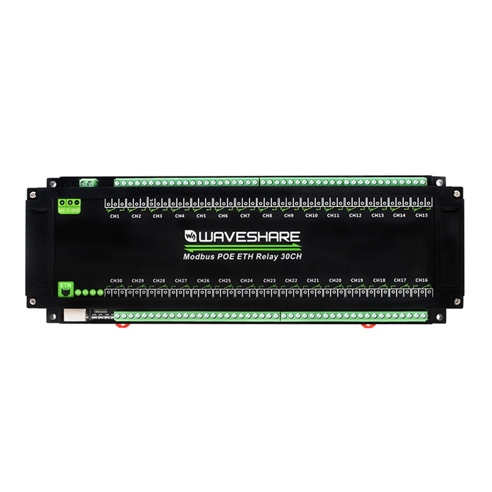 Industrial 30-Channel Ethernet Relay Module Modbus RTU/TCP Protocol Poe Ethernet