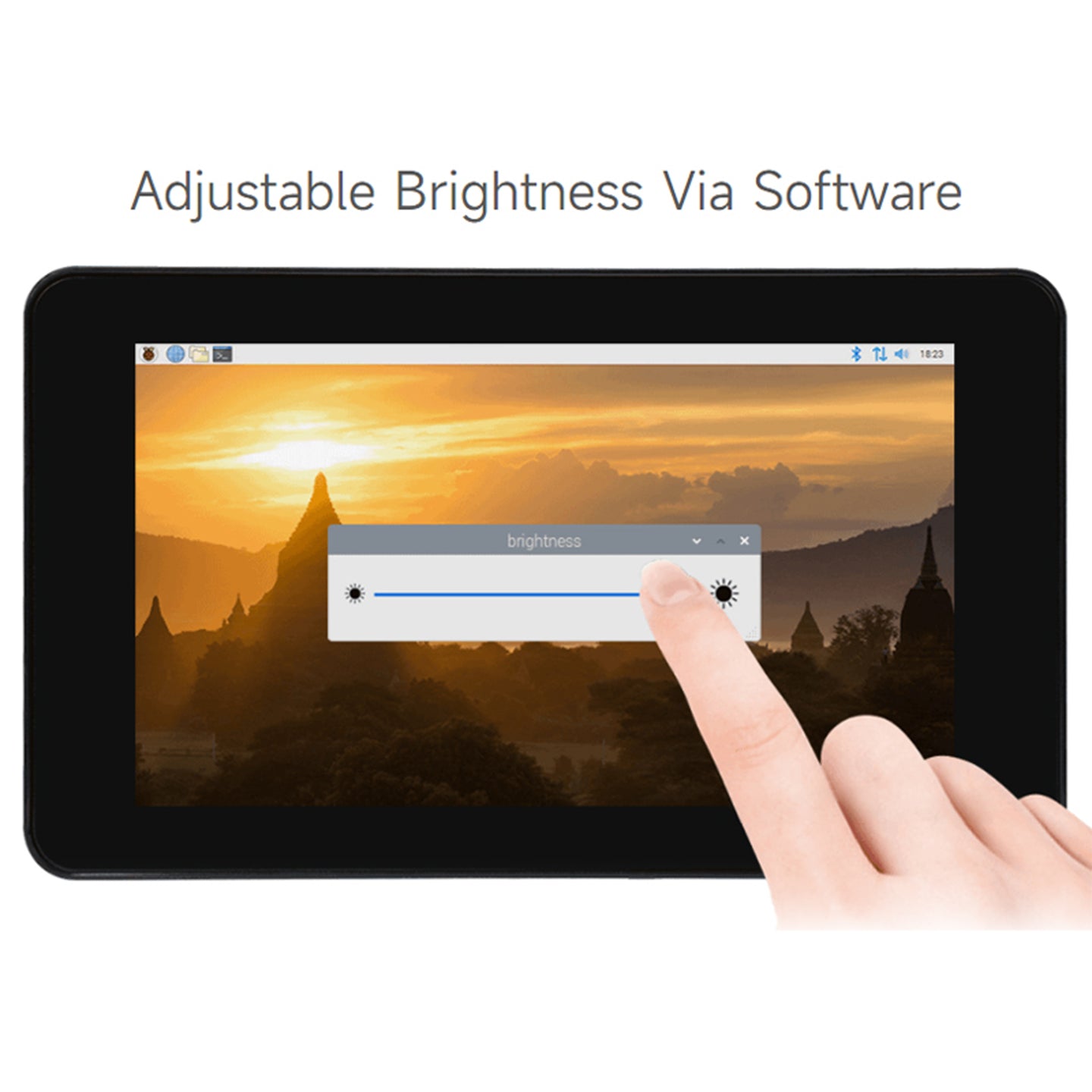 Raspberry Pi 7-inch IPS Capacitive 5-Point Touch Screen 1024¡Á600 Pixels Pi5/4B