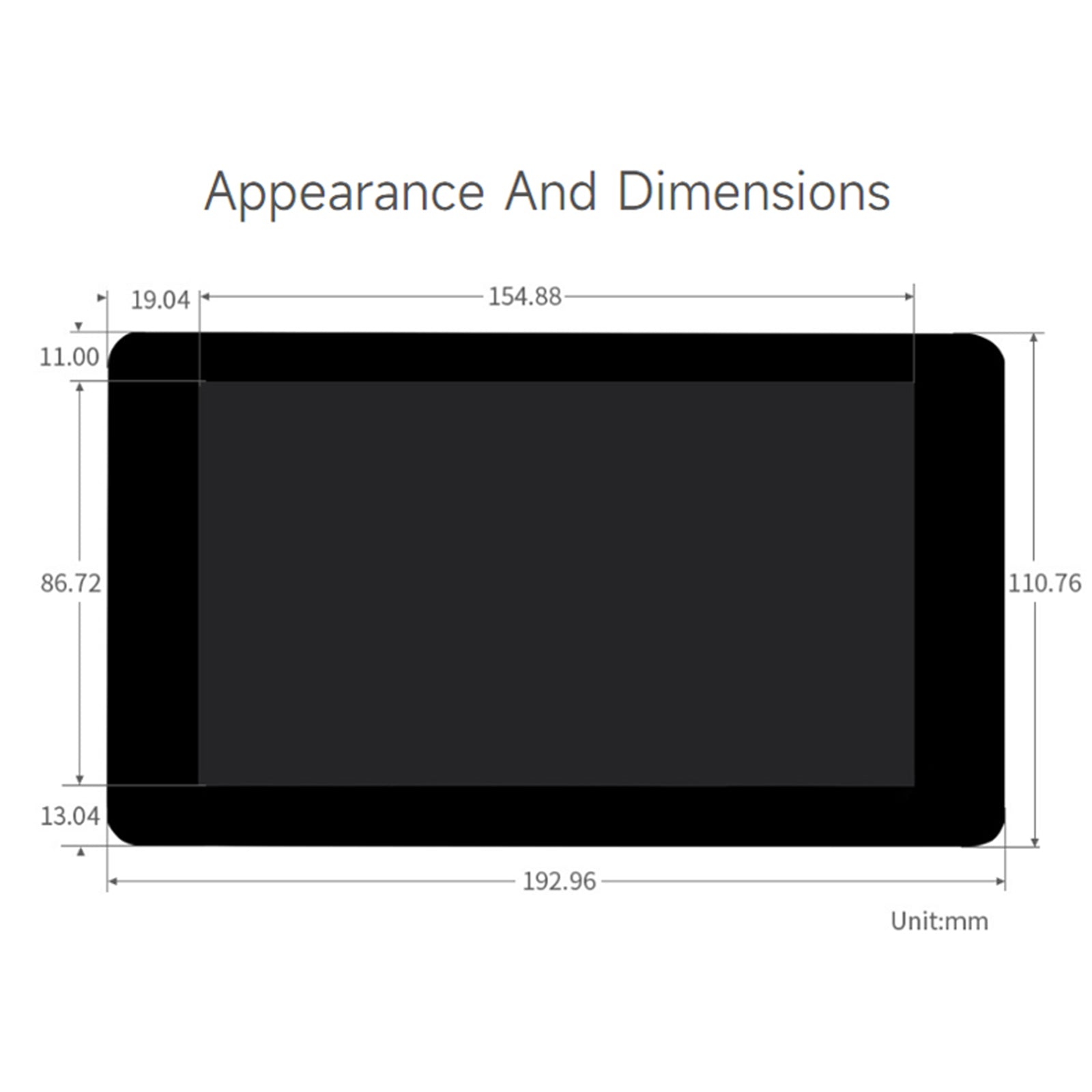 Raspberry Pi 7-inch IPS Capacitive 5-Point Touch Screen 1024¡Á600 Pixels Pi5/4B