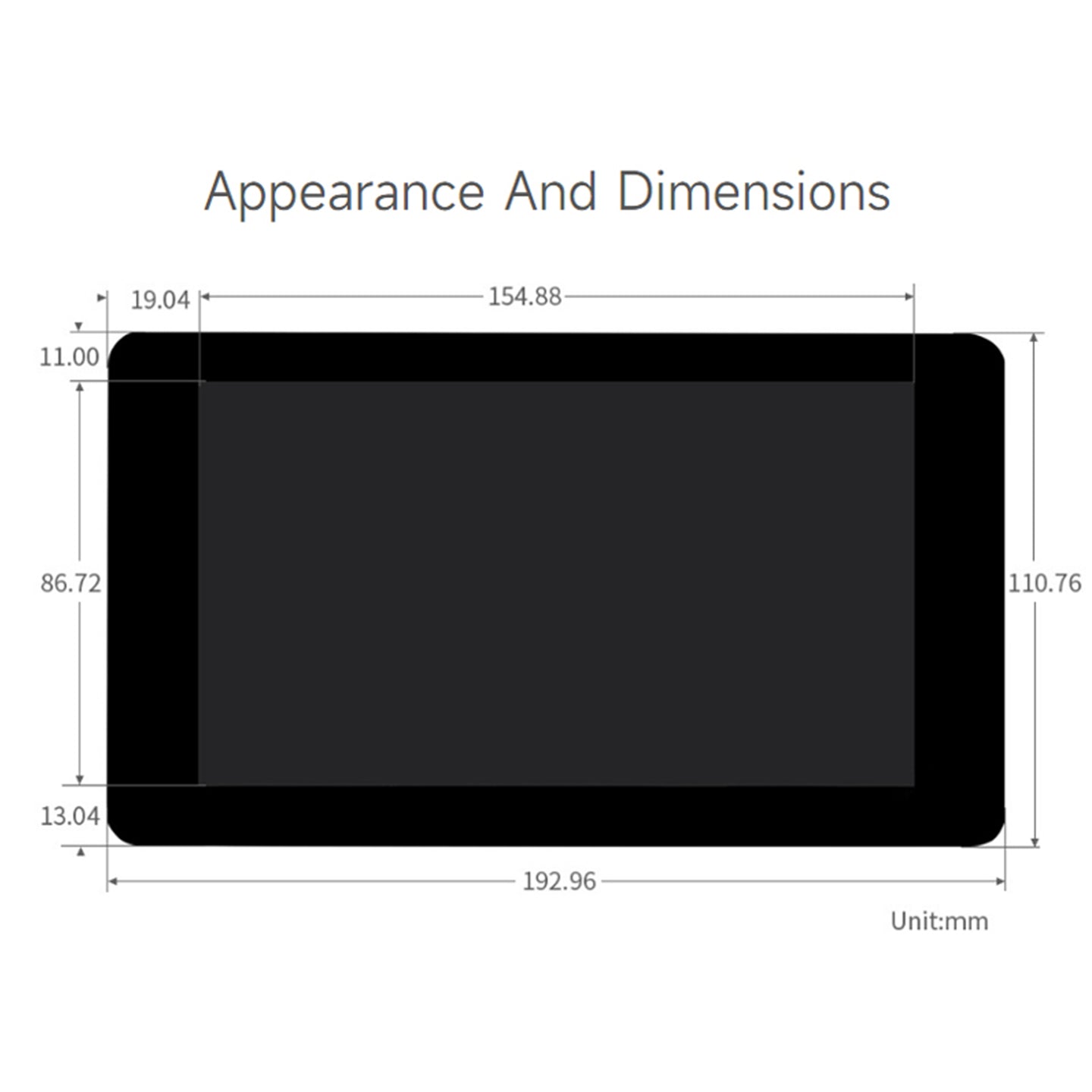 Raspberry Pi 7-inch IPS Capacitive 5-Point Touch Screen 1024¡Á600 Pixels Pi5/4B
