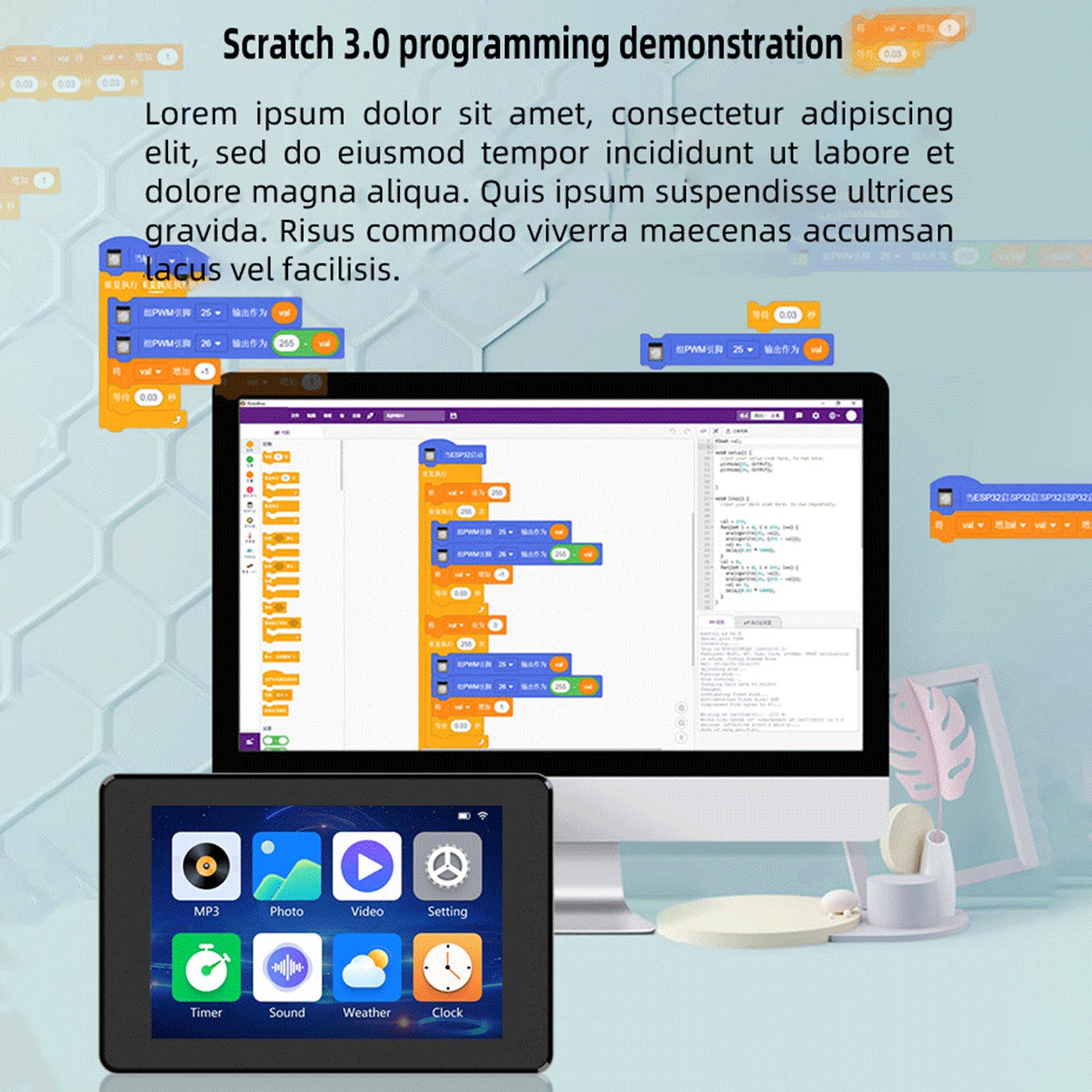 ESP32 S3 Development Board 3.5inch IPS Smart Touch Screen Built-In Firmware WIFI