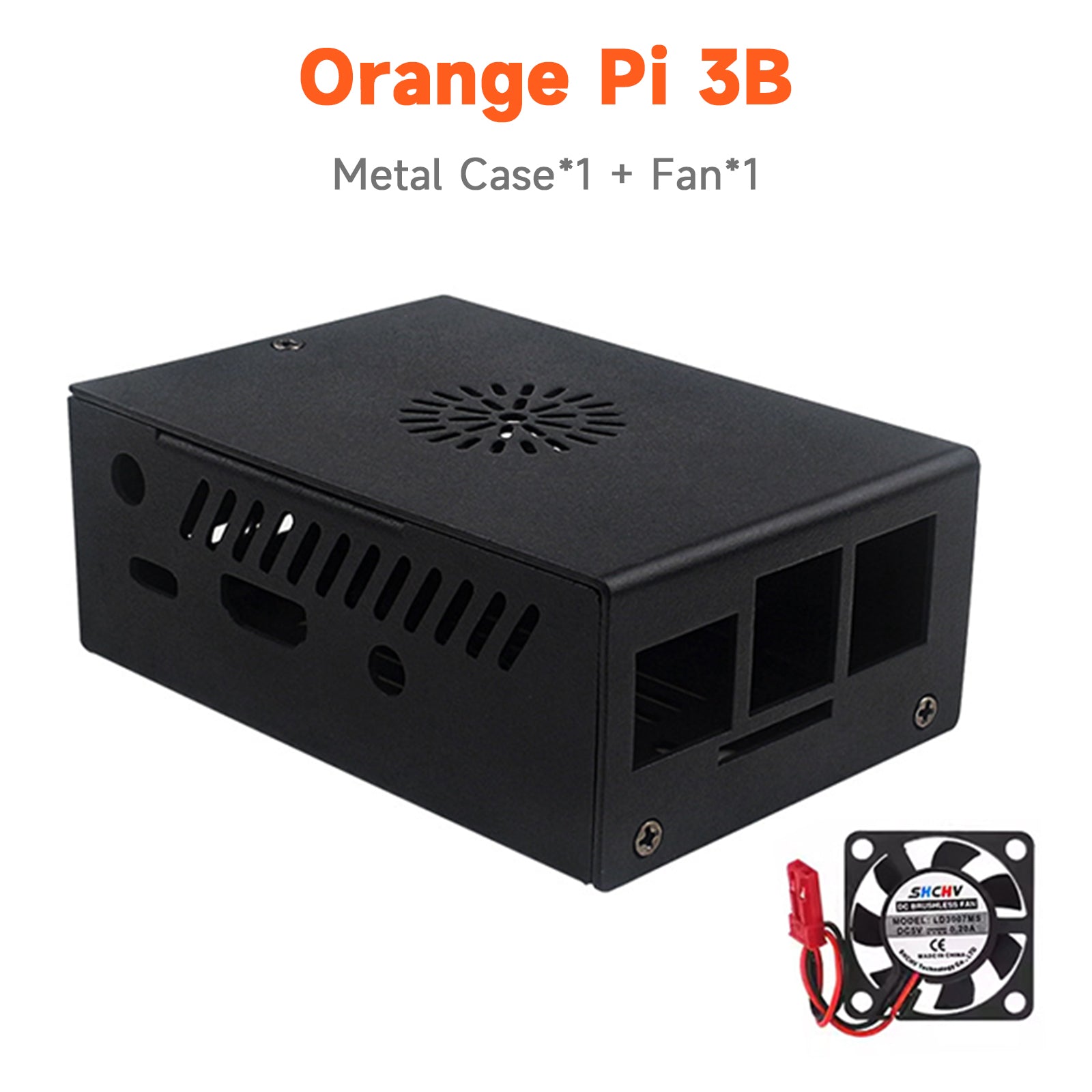 Orange Pi 3B Metal Case Aluminum Alloy Box Orange Pi 3B Cooling Fan Cooling Case