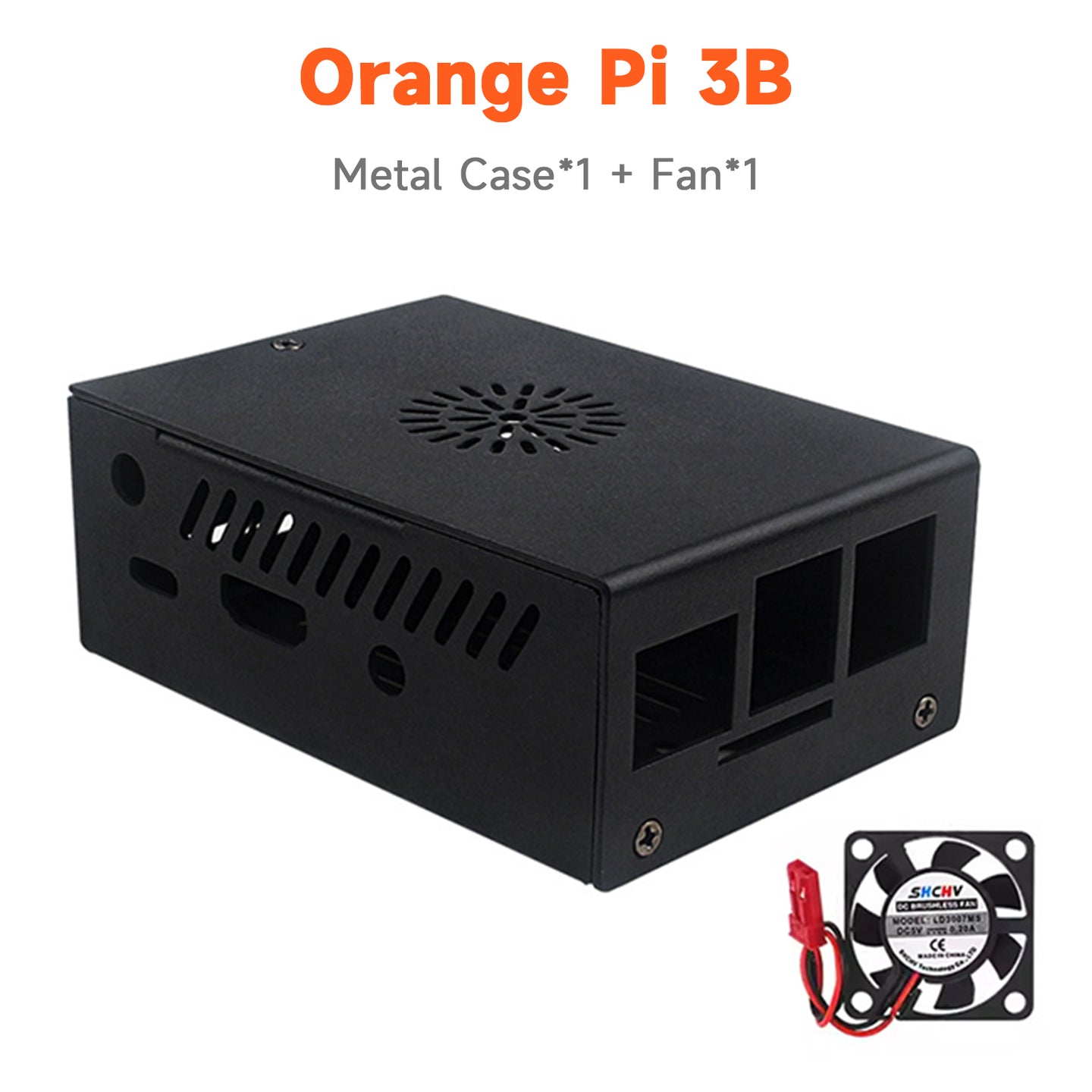 Orange Pi 3B Metal Case Aluminum Alloy Box Orange Pi 3B Cooling Fan Cooling Case