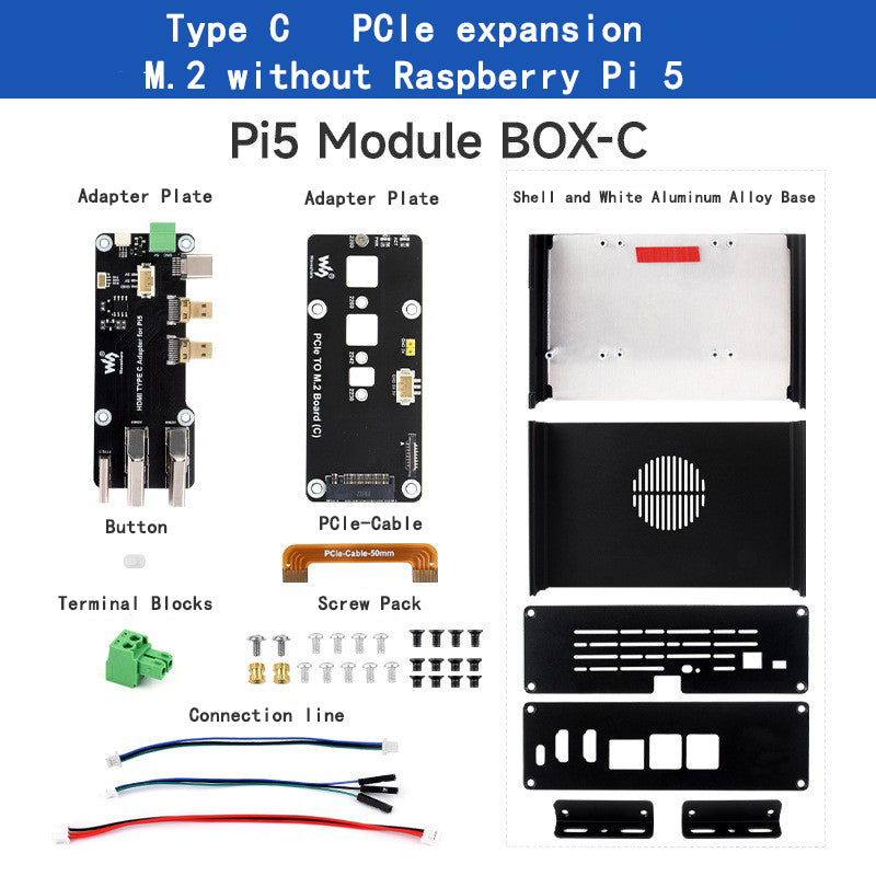 Raspberry Pi 5 Multi-Function Extension All-in-One PCIE Extension Plate HDMI