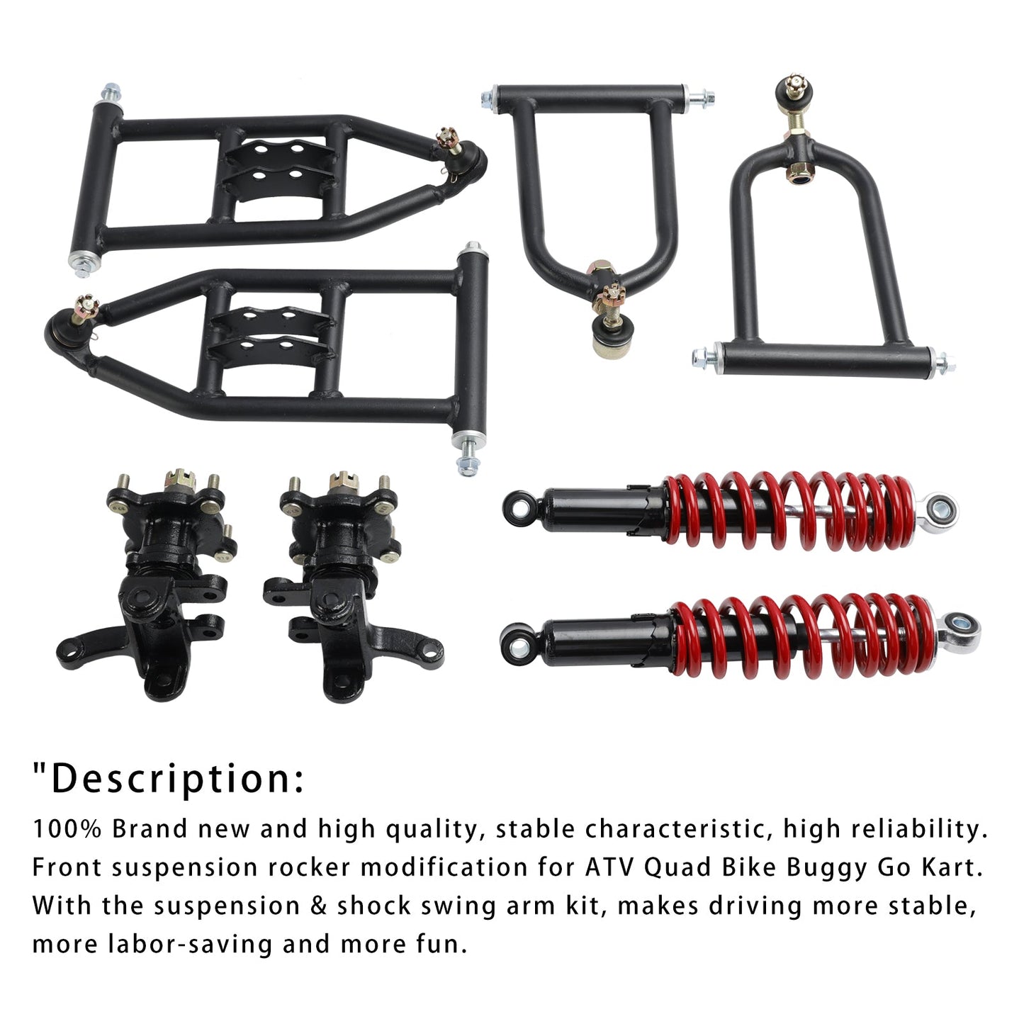 12 inch Front Suspension Swingarm Buggy Electric ATV Go Kart Bike