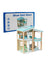2 Story Blue Wooden Doll House With 16 Accessories Toy Gift For 3 +Years Kids