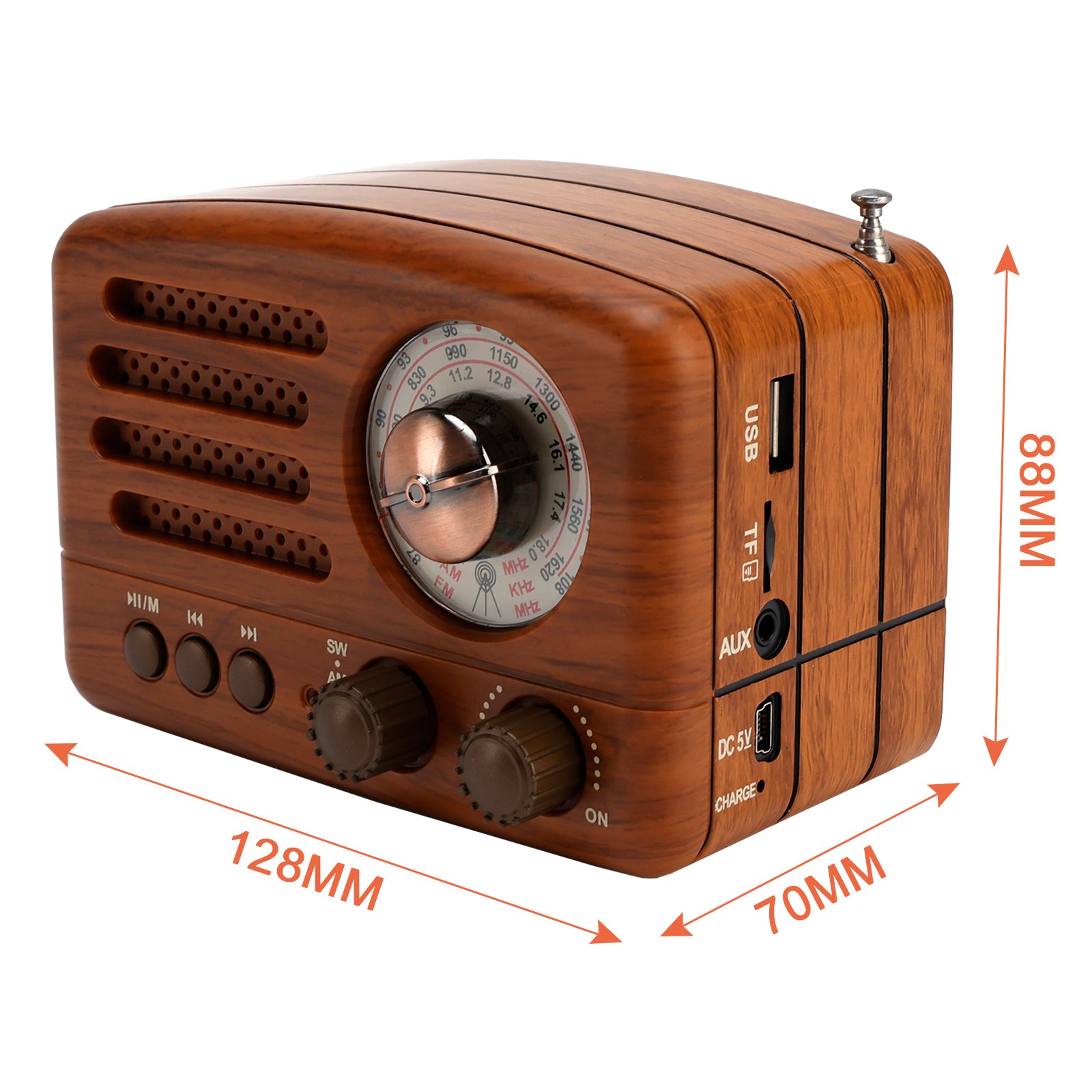 Retro-Style Decorative Radio Mini Portable Multifunction Music Player Bluetooth