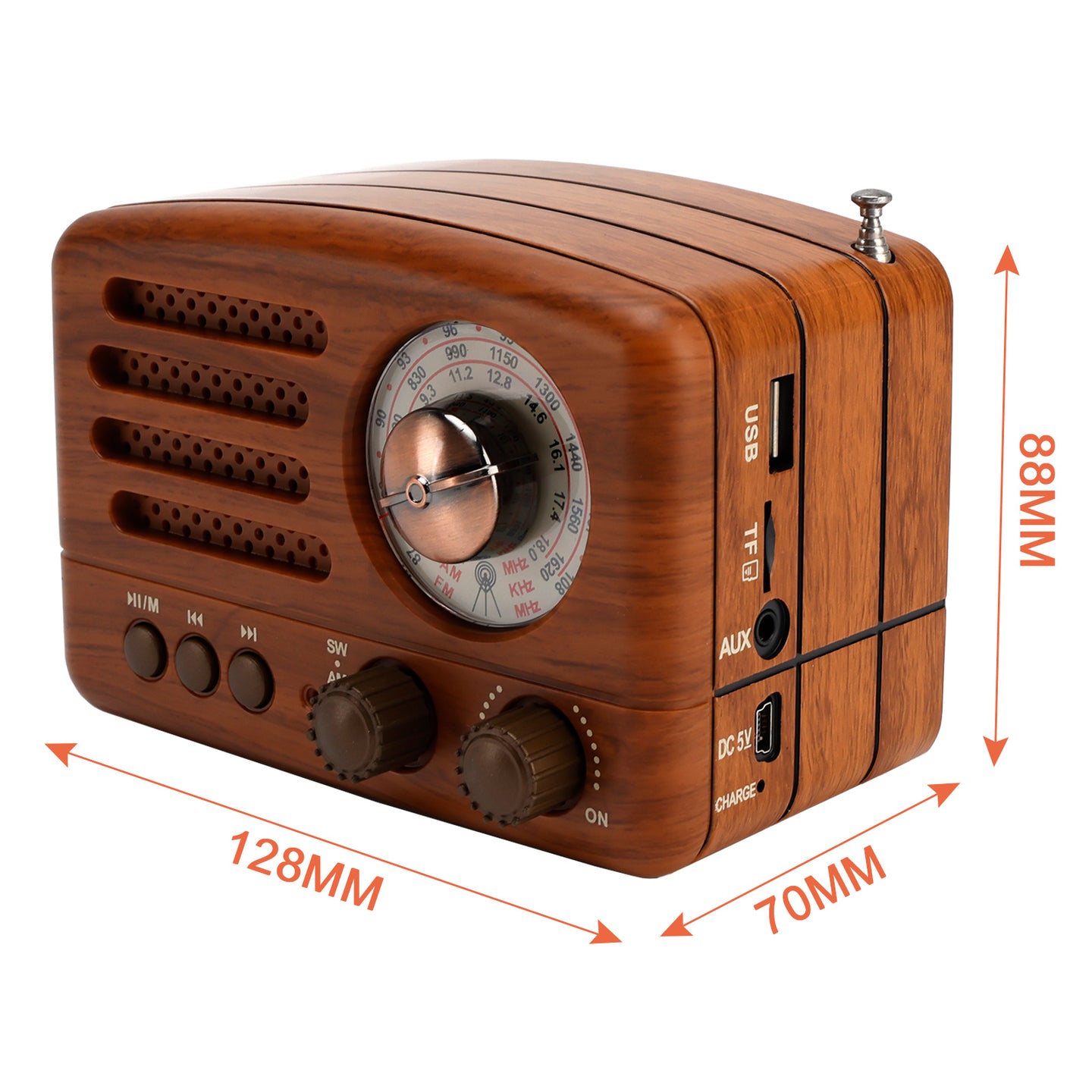 Retro-Style Decorative Radio Mini Portable Multifunction Music Player Bluetooth