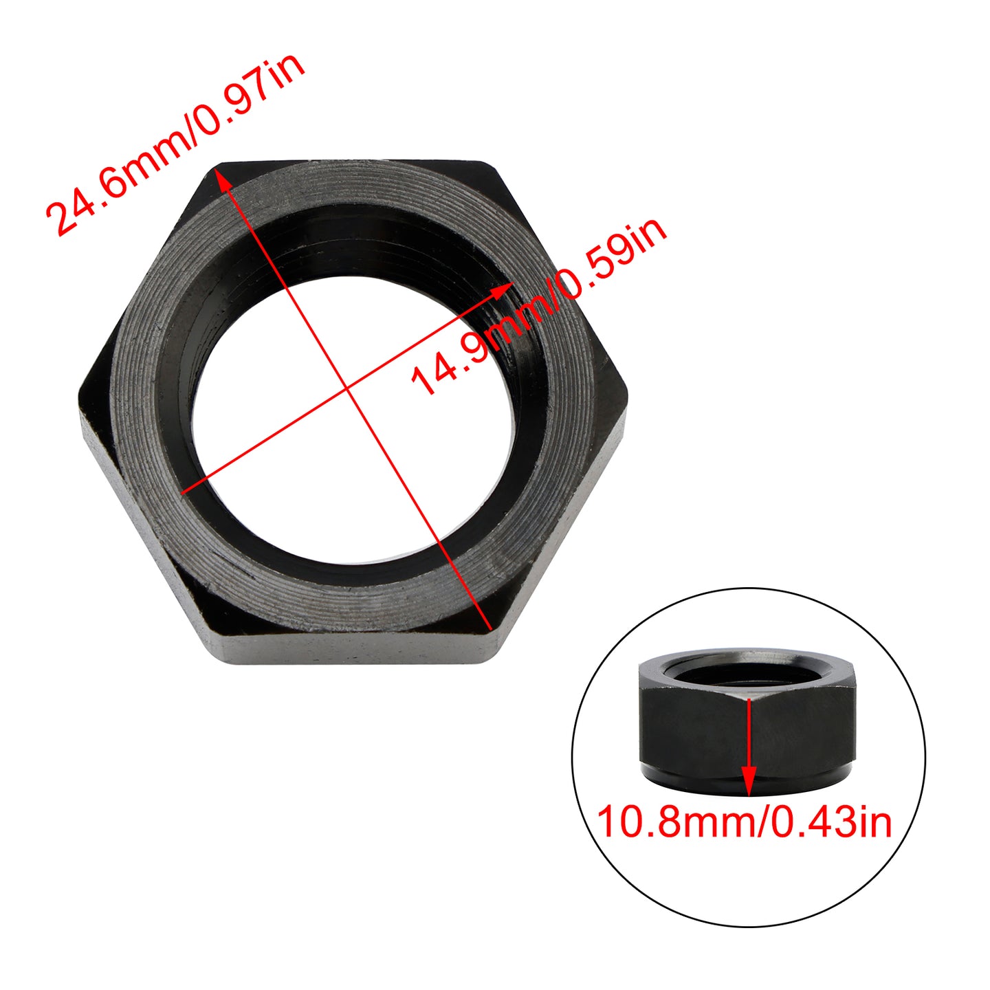 Left Hand Thread Arbor Nut for Delta Unisaw & Rockwell Right Tilt Saws, Replaces 902-01-200-9848