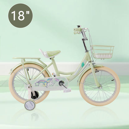 16"/18" Child Bicycle Girls Bike with auxiliary wheels & Rack & Basket