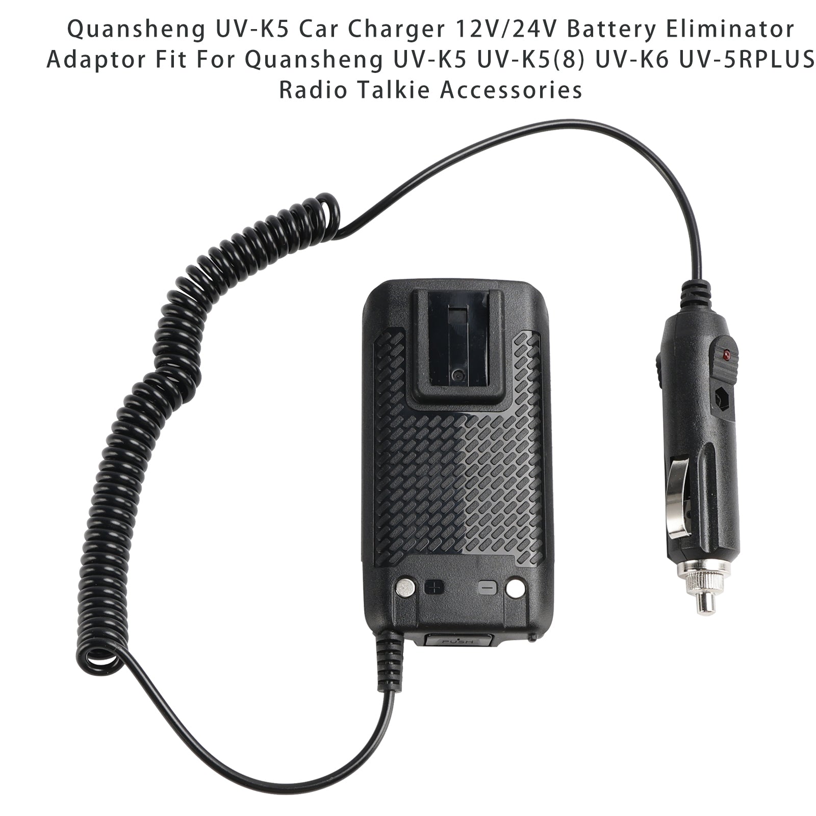 Quansheng UV-K5 Car Charger 12V/24V Battery Eliminator For UV-K5 UV-K6 UV-5RPLUS