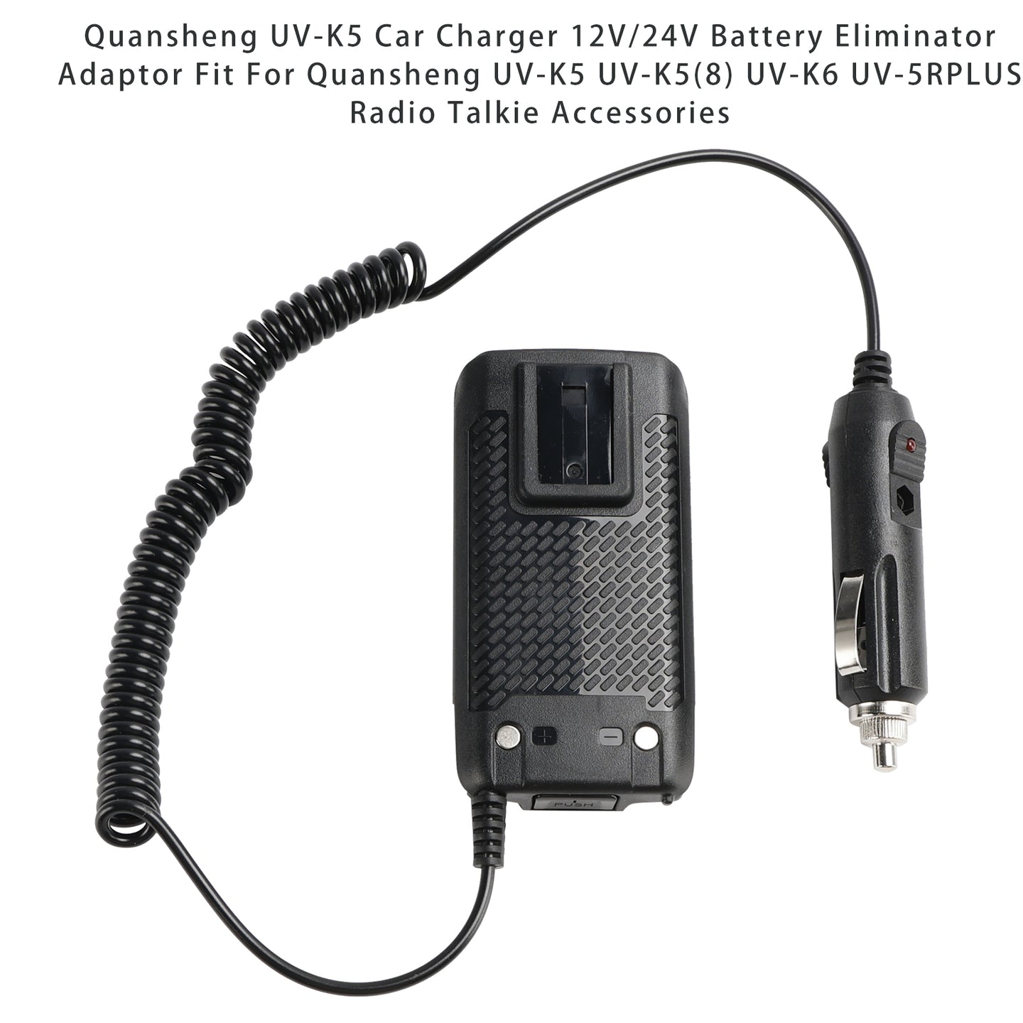 Quansheng UV-K5 Car Charger 12V/24V Battery Eliminator For UV-K5 UV-K6 UV-5RPLUS
