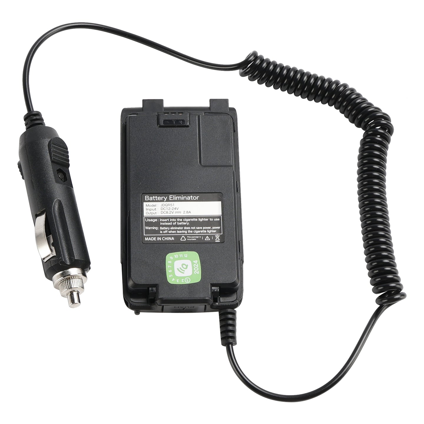 Quansheng UV-K5 Car Charger 12V/24V Battery Eliminator For UV-K5 UV-K6 UV-5RPLUS