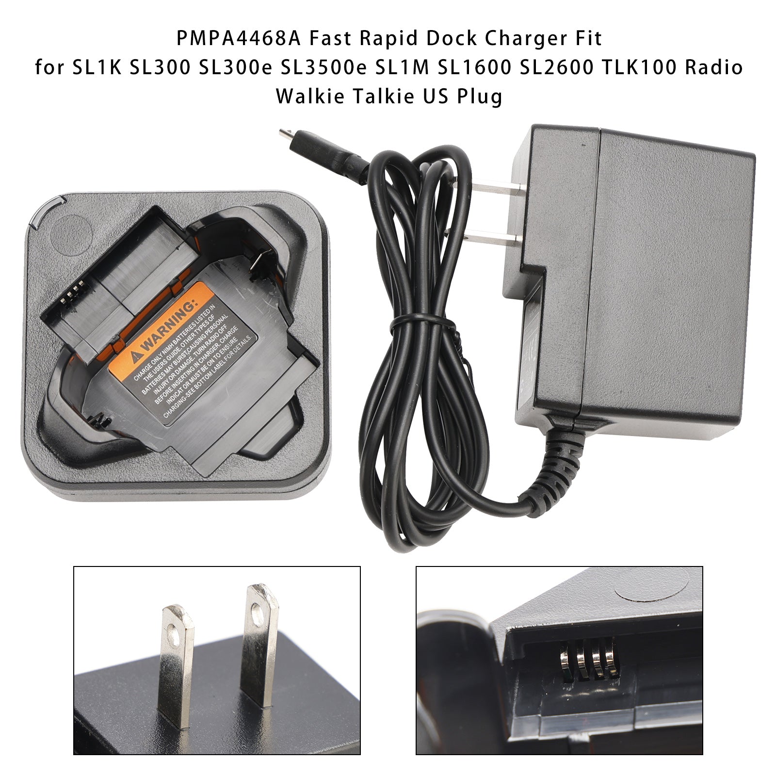 PMPA4468A Fast Rapid Dock Charger for SL1K SL300 SL1M SL1600 SL2600 TLK100 Radio