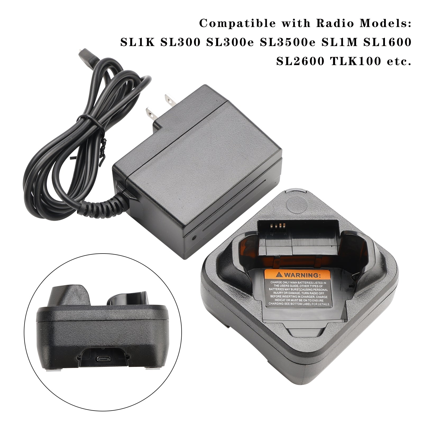PMPA4468A Fast Rapid Dock Charger for SL1K SL300 SL1M SL1600 SL2600 TLK100 Radio