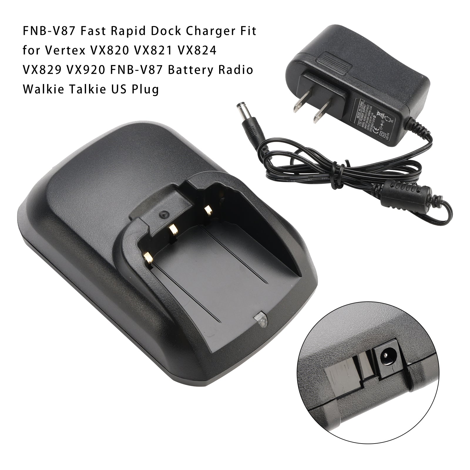 FNB-V87 Fast Rapid Dock Charger for Vertex VX820 VX821 VX824 VX829 VX920 Radio