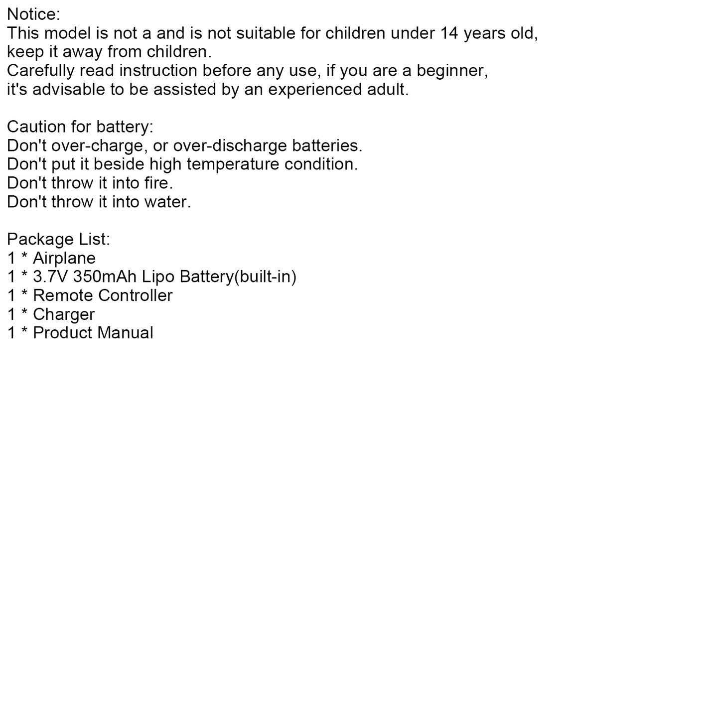 Z50 2 Channels Indoor Airplane Aircraft Remote Control Plane With 2Batteries