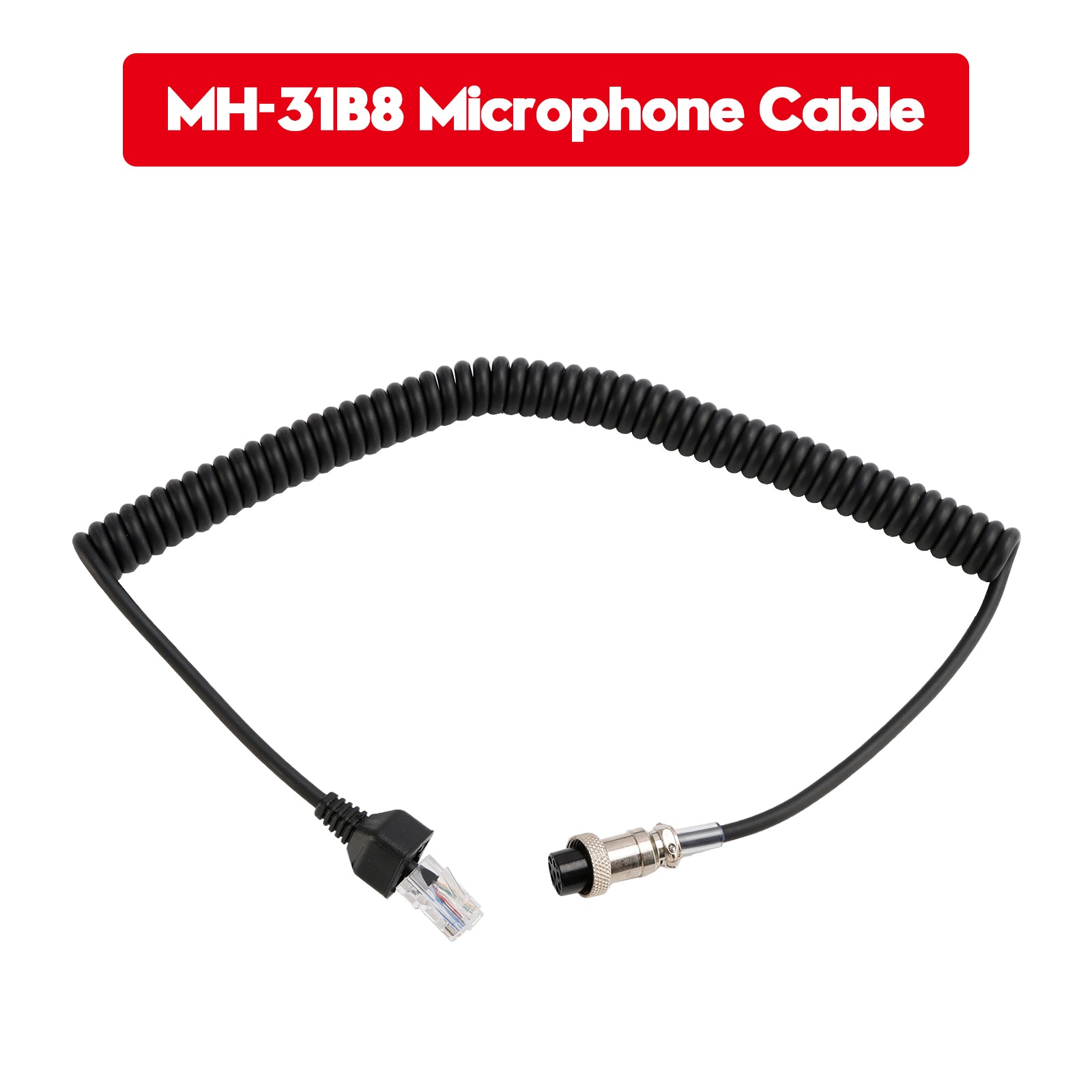 MH-31B8 Microphone Cable For Yaesu Car FT847 FT920 FT950 FT2000 Walkie Talkie