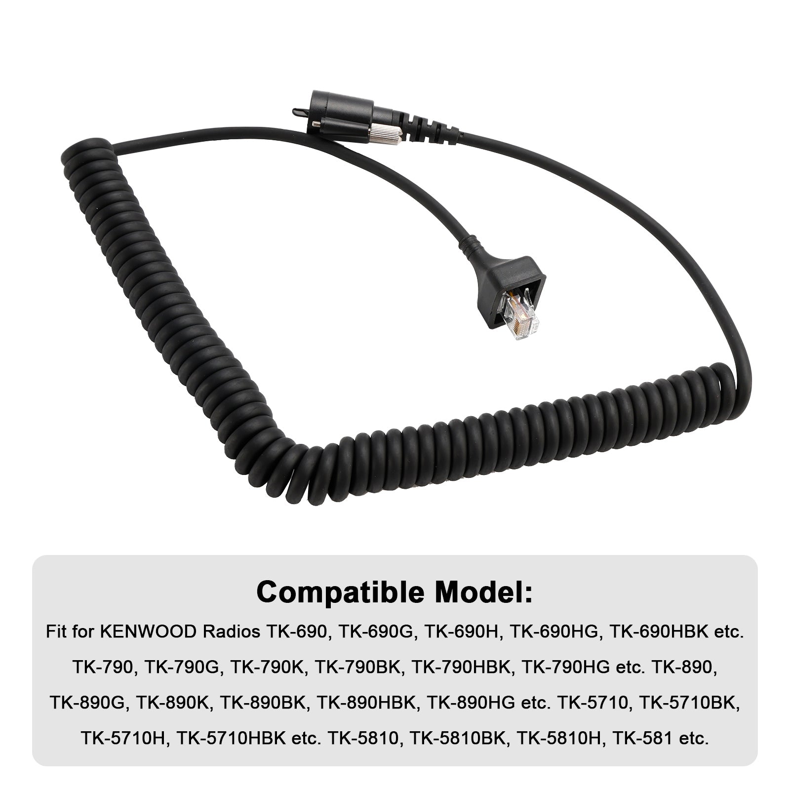 KMC27 Hand Microphone Cable For TK-690 TK-790 TK-890 TK-5710 TK-5810 TK-5910