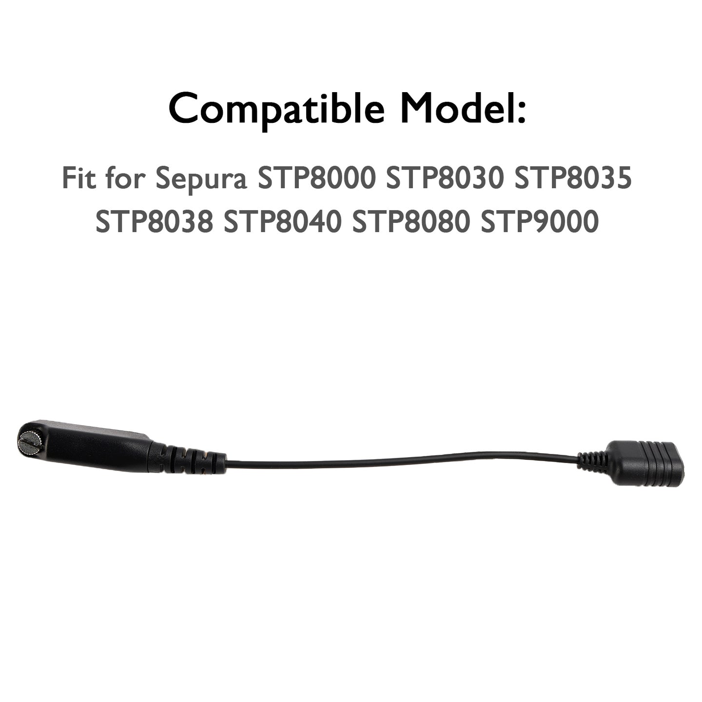 K Interface Headset Port Converter Cable for Sepura STP8000 STP8030 STP8035