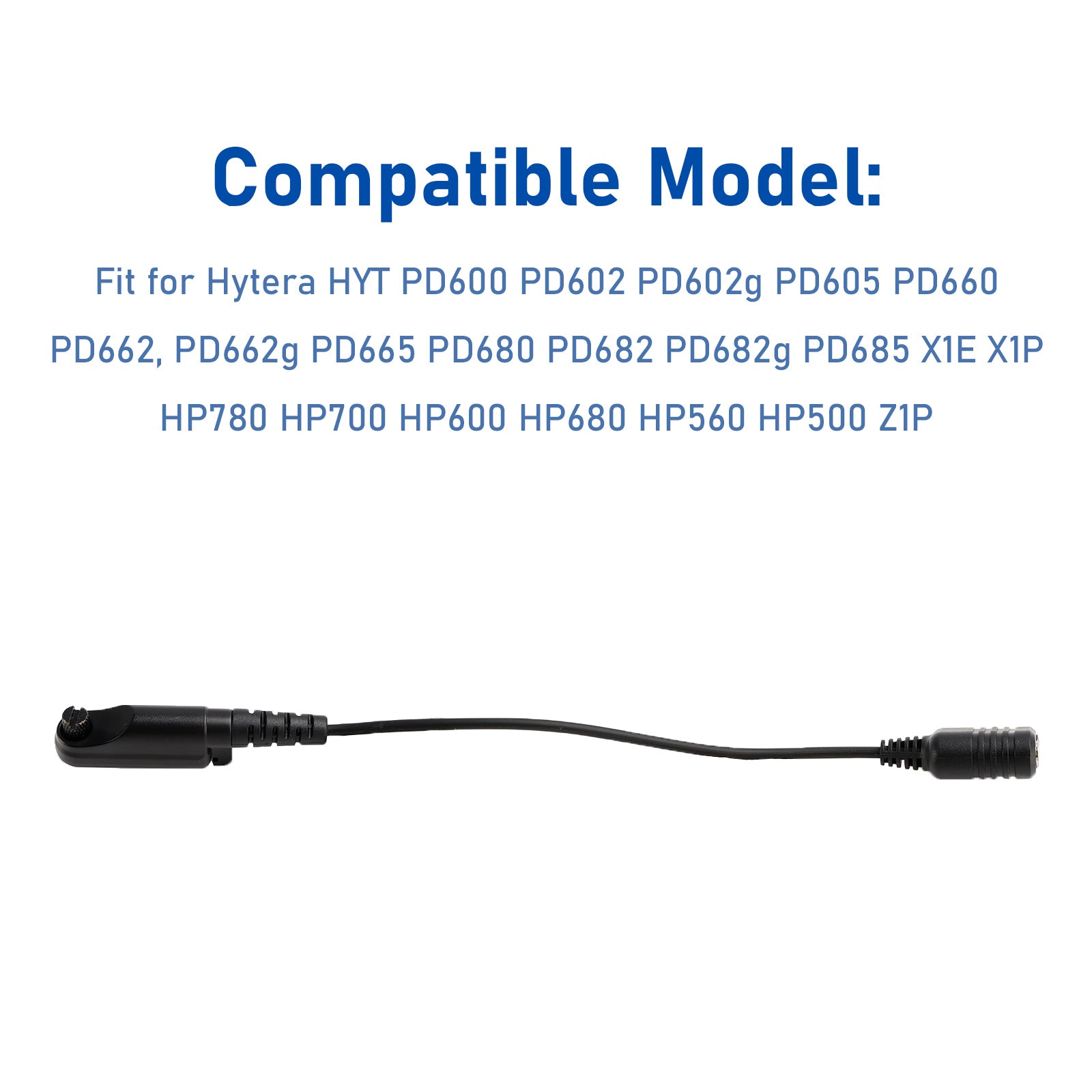 K Interface Headset Port Converter Cable for Hytera HYT PD680 X1E X1P HP600 Z1P
