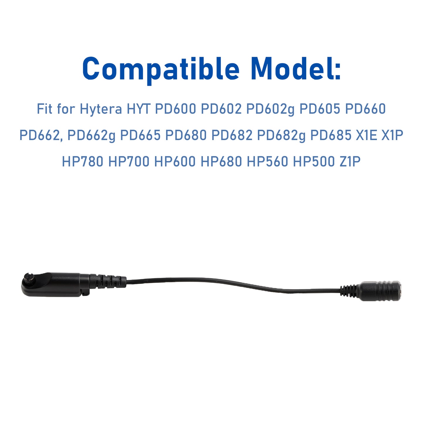 K Interface Headset Port Converter Cable for Hytera HYT PD680 X1E X1P HP600 Z1P