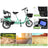 Electric Bike, 400W Folding Trike Ebike, 3 Wheel Electric Bicycle, Up to 34 Miles, 16 Tire Tricycle for Adults, Green