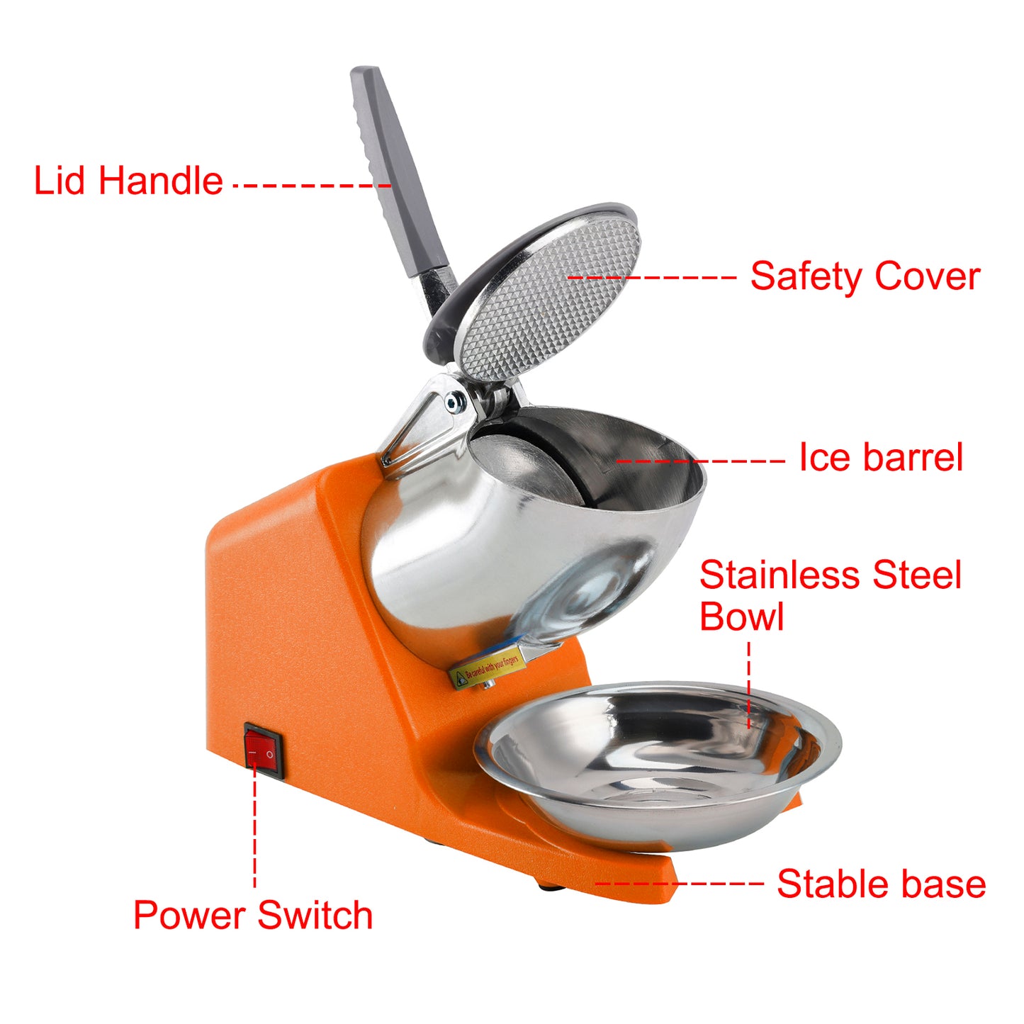 Electric Ice Shaver Machine – Dual Blade Shaved Ice & Snow Cone Maker for Home & Parties