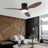 52inch 3 Blade Hugger Indoor Ceiling Fan with Remote Control