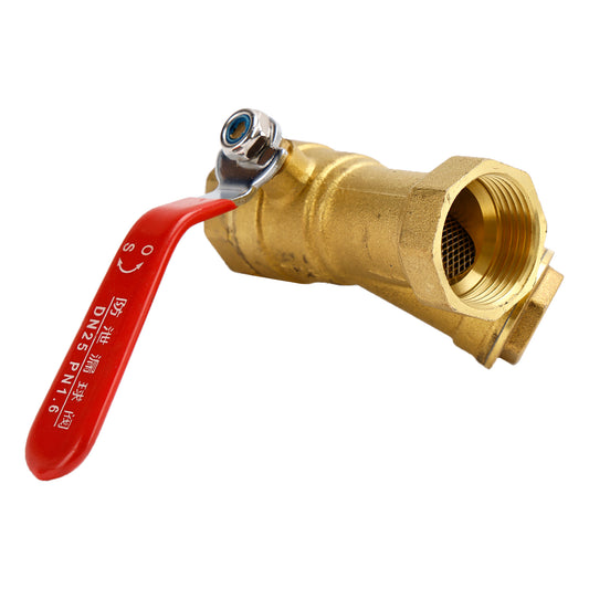 1/2" 3/4" 1" BSP Brass Y Type Strainer Filter Ball Valve Equal Female Thread
