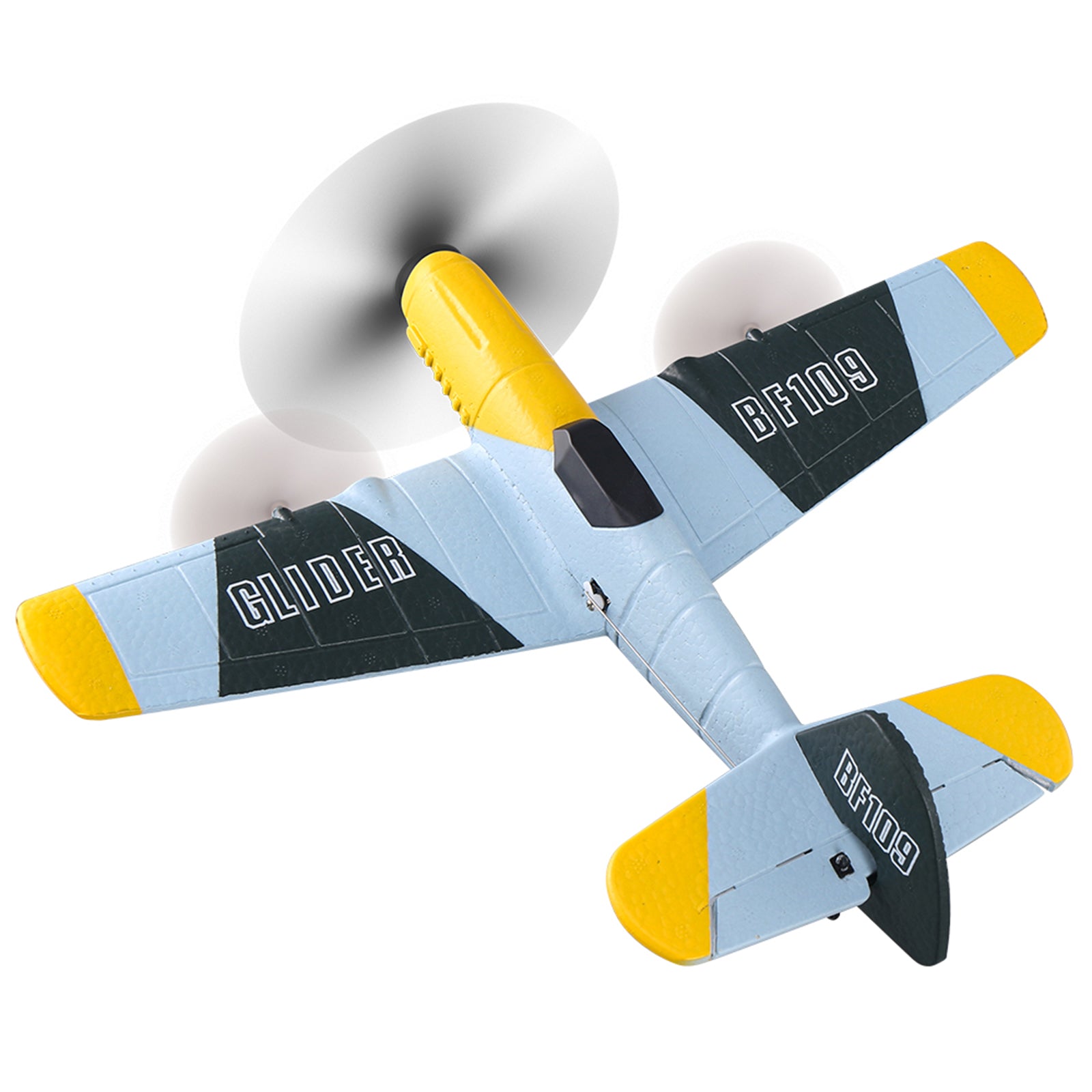 RC Airplane BF-109 Warbird – 3 Channel Remote Control Plane with 2.4GHz, 6-Axis Gyro & 2 Batteries