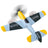 RC Airplane BF-109 Warbird – 3 Channel Remote Control Plane with 2.4GHz, 6-Axis Gyro & 2 Batteries