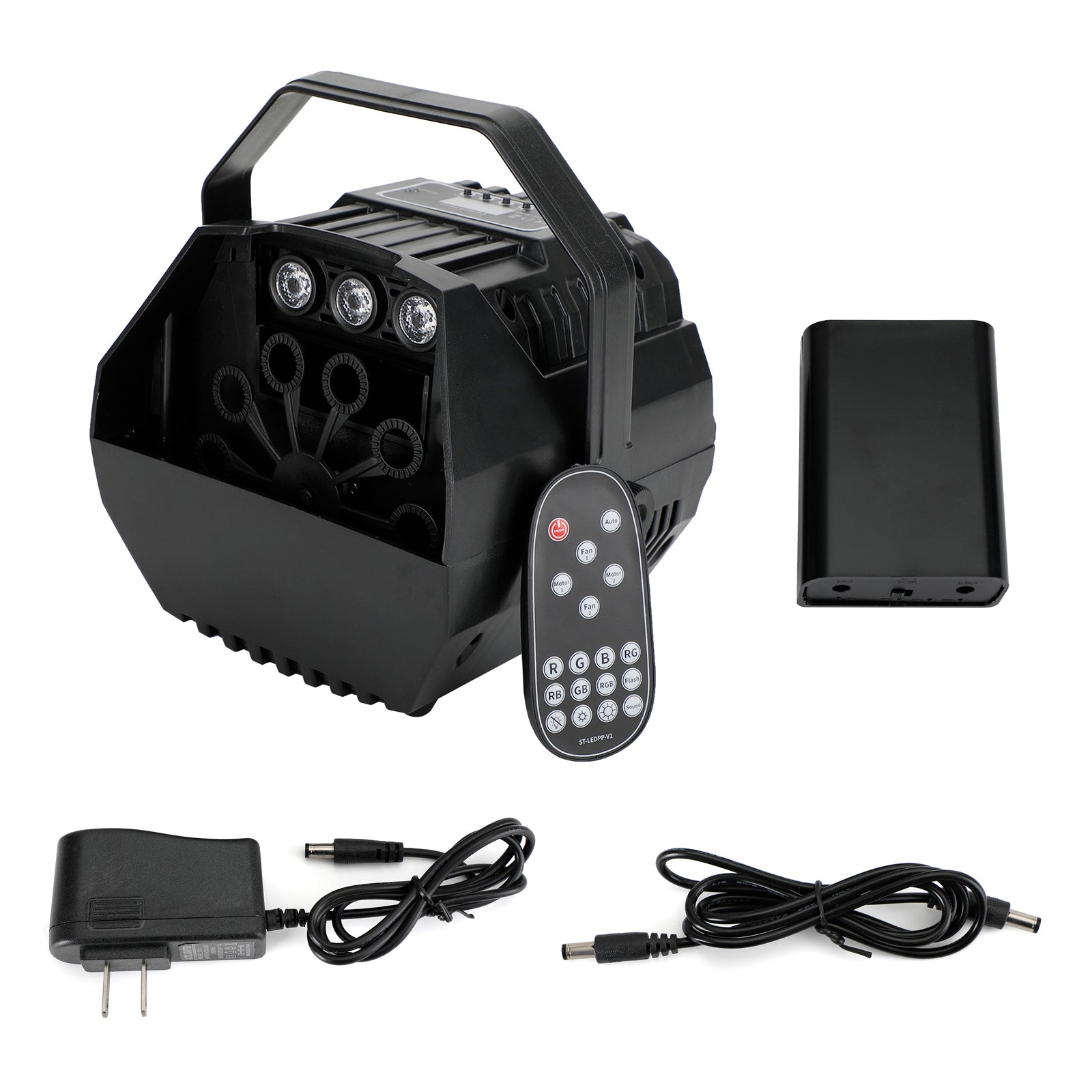 RGB LED Bubble Machine with Remote Control, 2-Speed Automatic Party & Stage Effect Light for Kids, Weddings, DJs