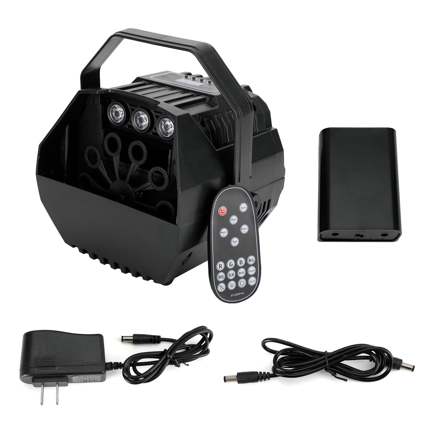 RGB LED Bubble Machine with Remote Control, 2-Speed Automatic Party & Stage Effect Light for Kids, Weddings, DJs